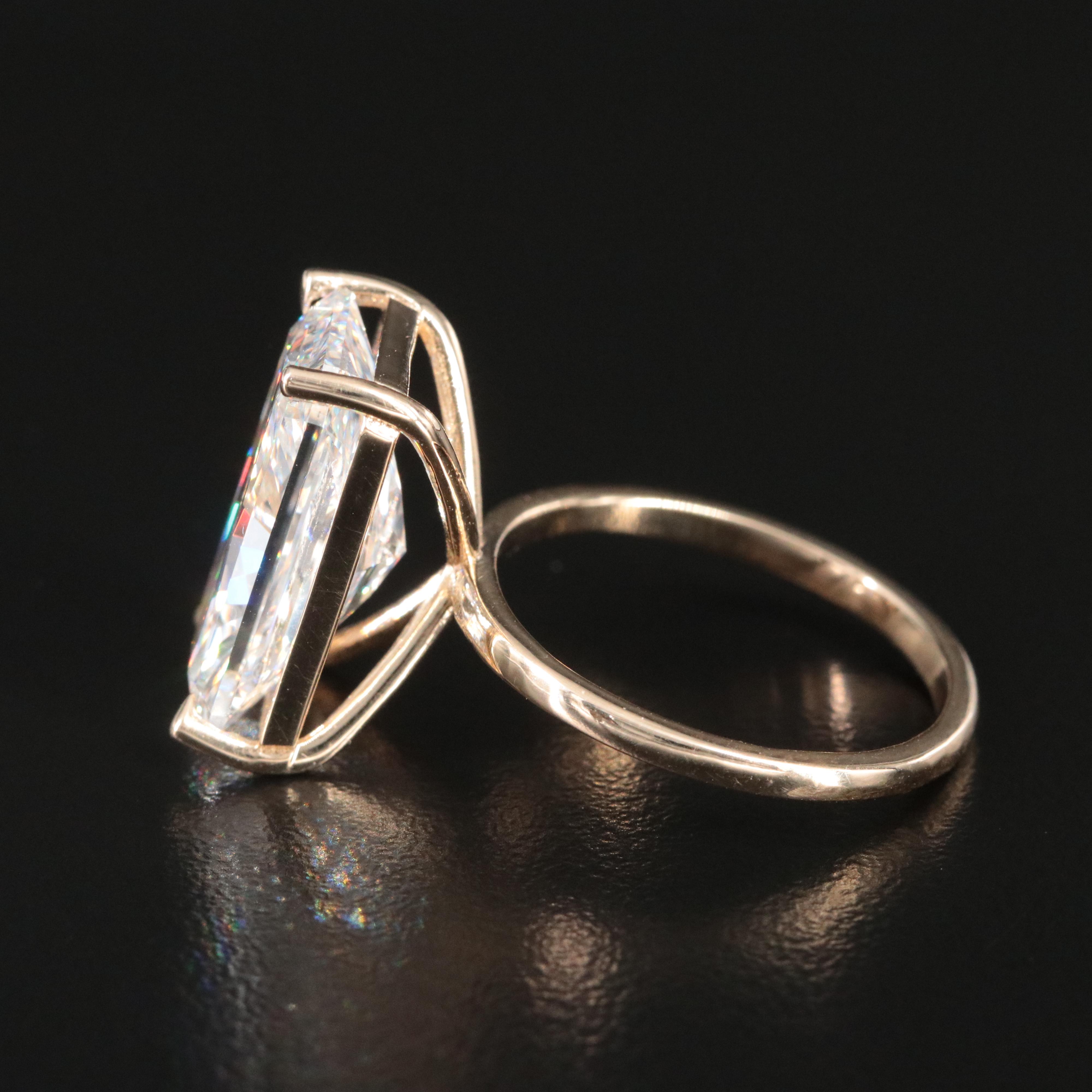 14K 9.02 CT Lab Grown Diamond Solitaire Ring with IGI Report