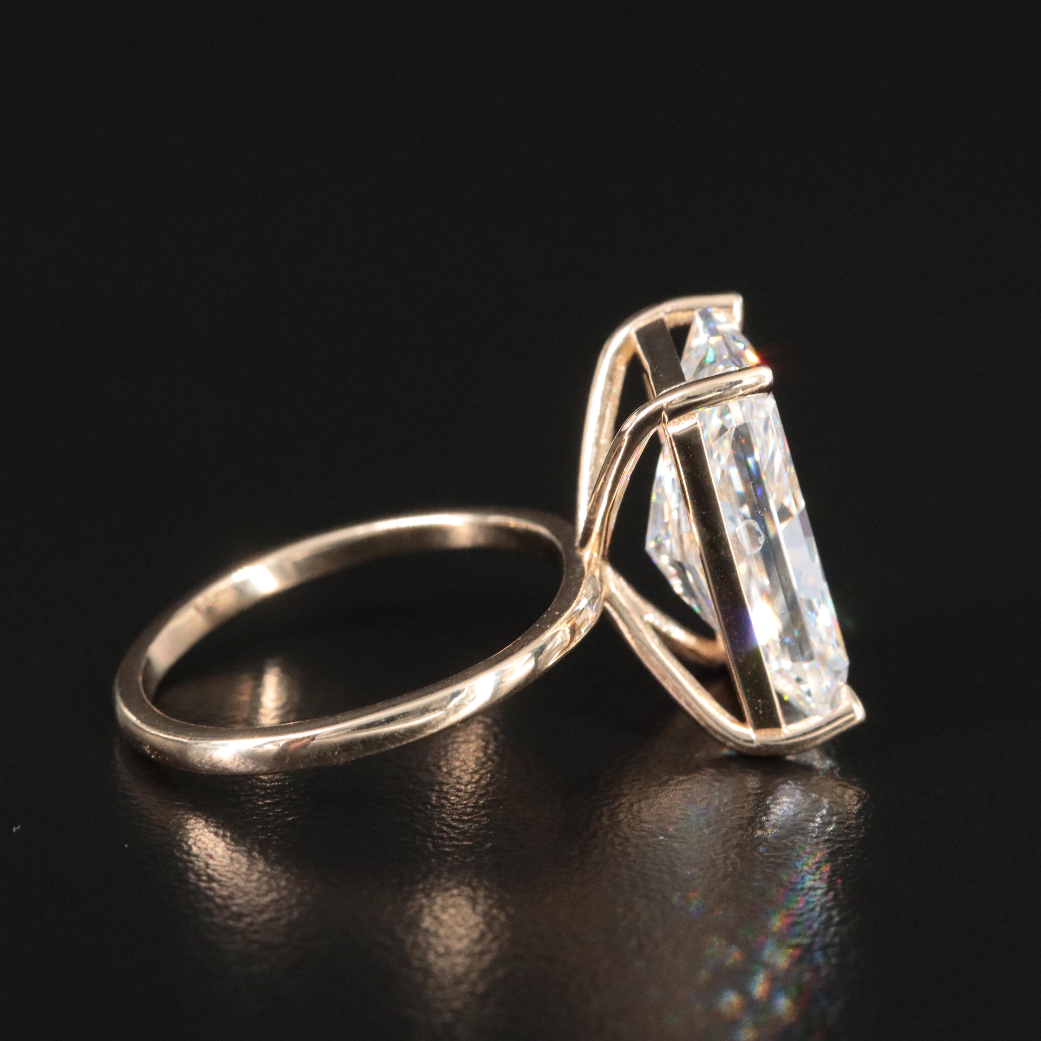 14K 9.02 CT Lab Grown Diamond Solitaire Ring with IGI Report