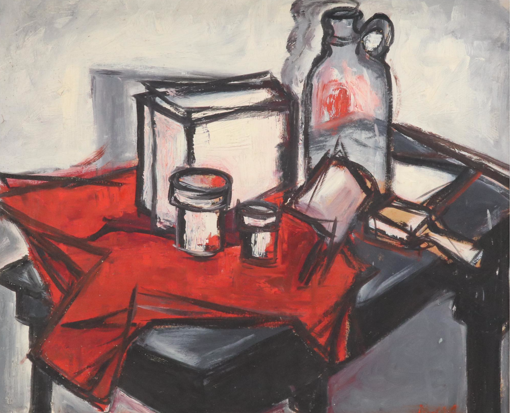 Marilyn Cramer Modern Still Life Oil Painting, Mid-Late 20th Century