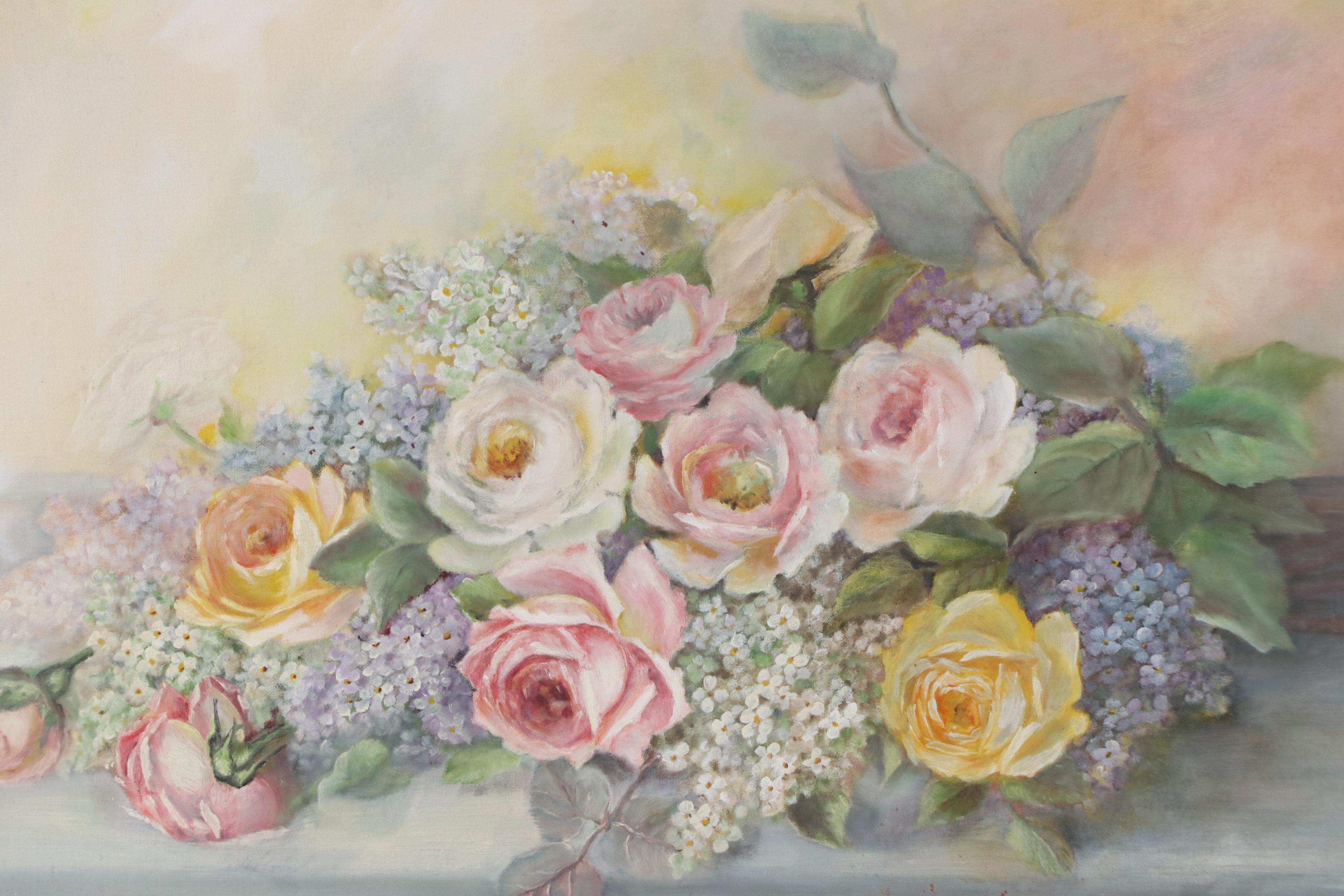 Ann Todd Herring Floral Still Life Oil Painting