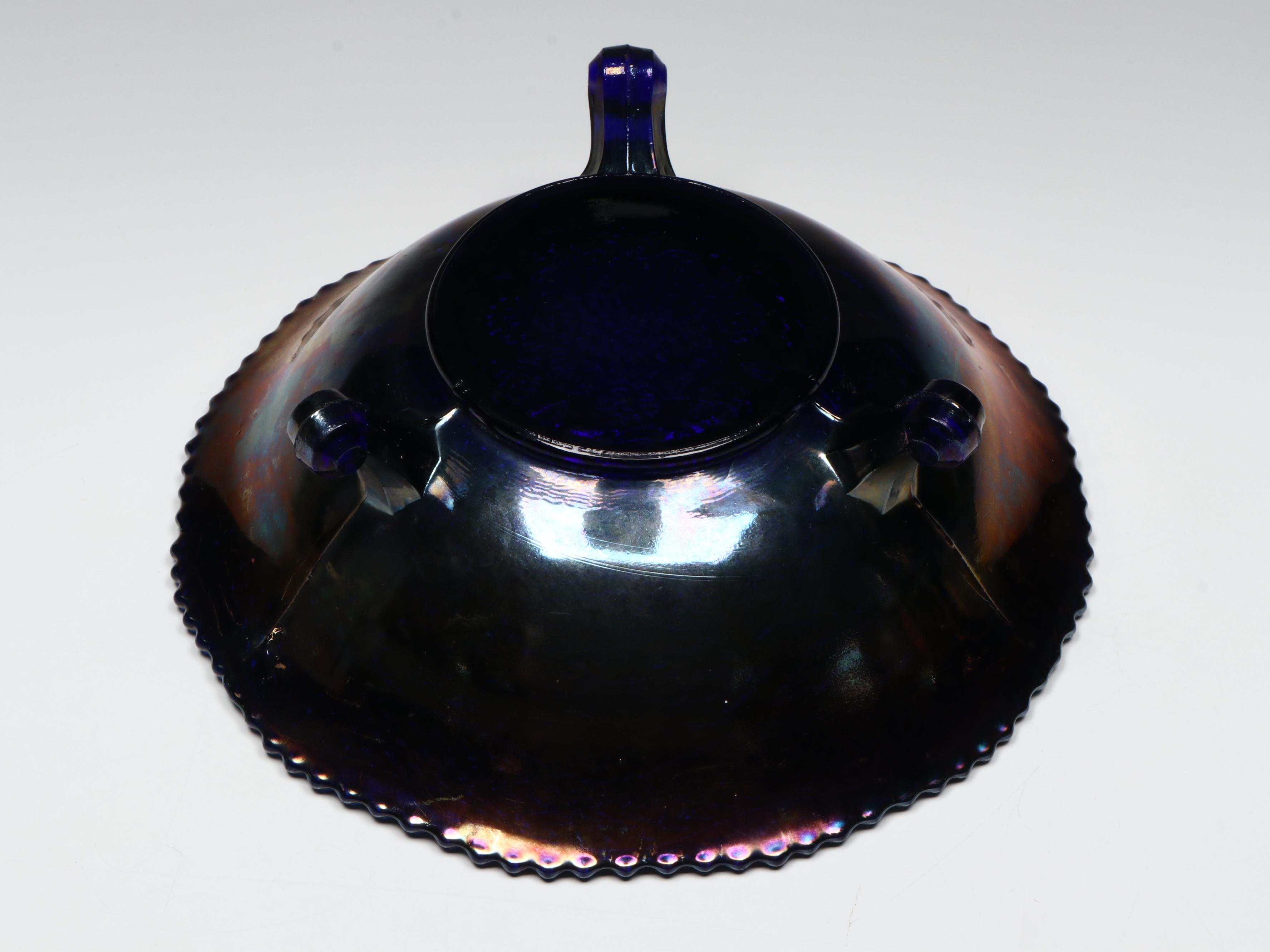 Fenton Butterfly and Berries with Other Carnival Glass Bowl