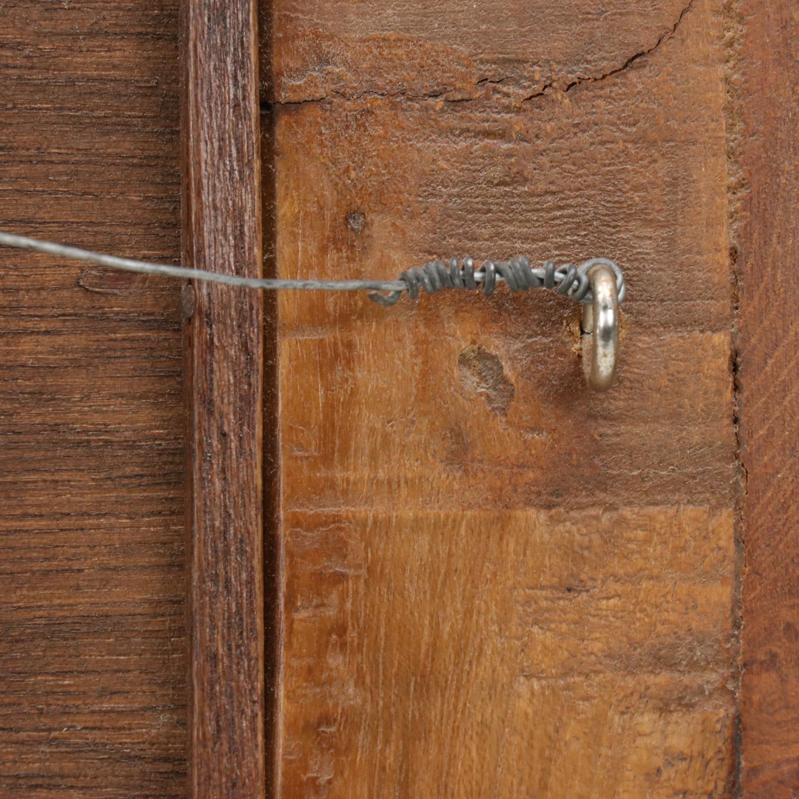 Indonesian Wooden Beveled Wall Mirror, Late 20th Century