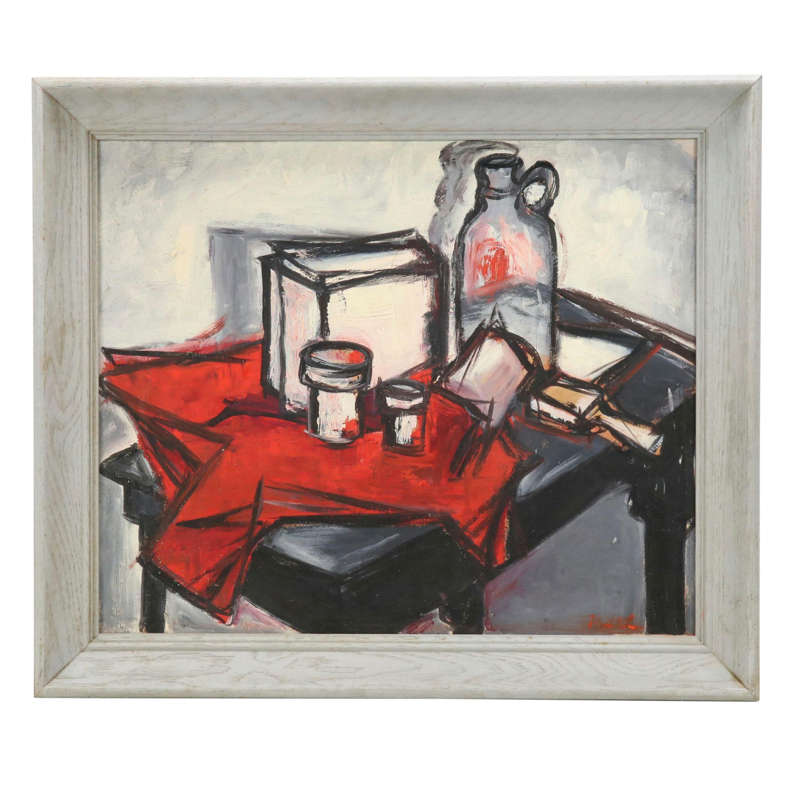 Marilyn Cramer Modern Still Life Oil Painting, Mid-Late 20th Century
