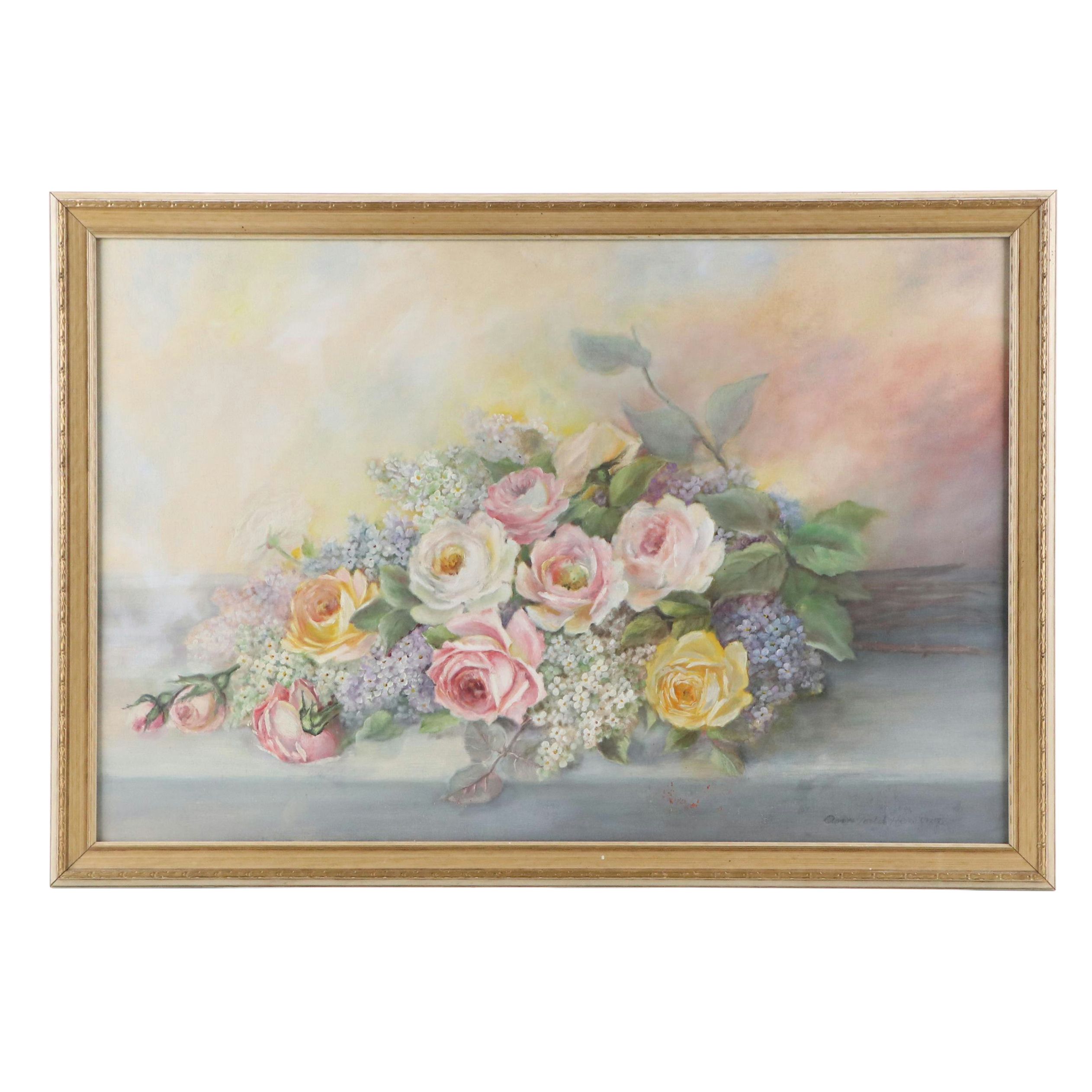 Ann Todd Herring Floral Still Life Oil Painting