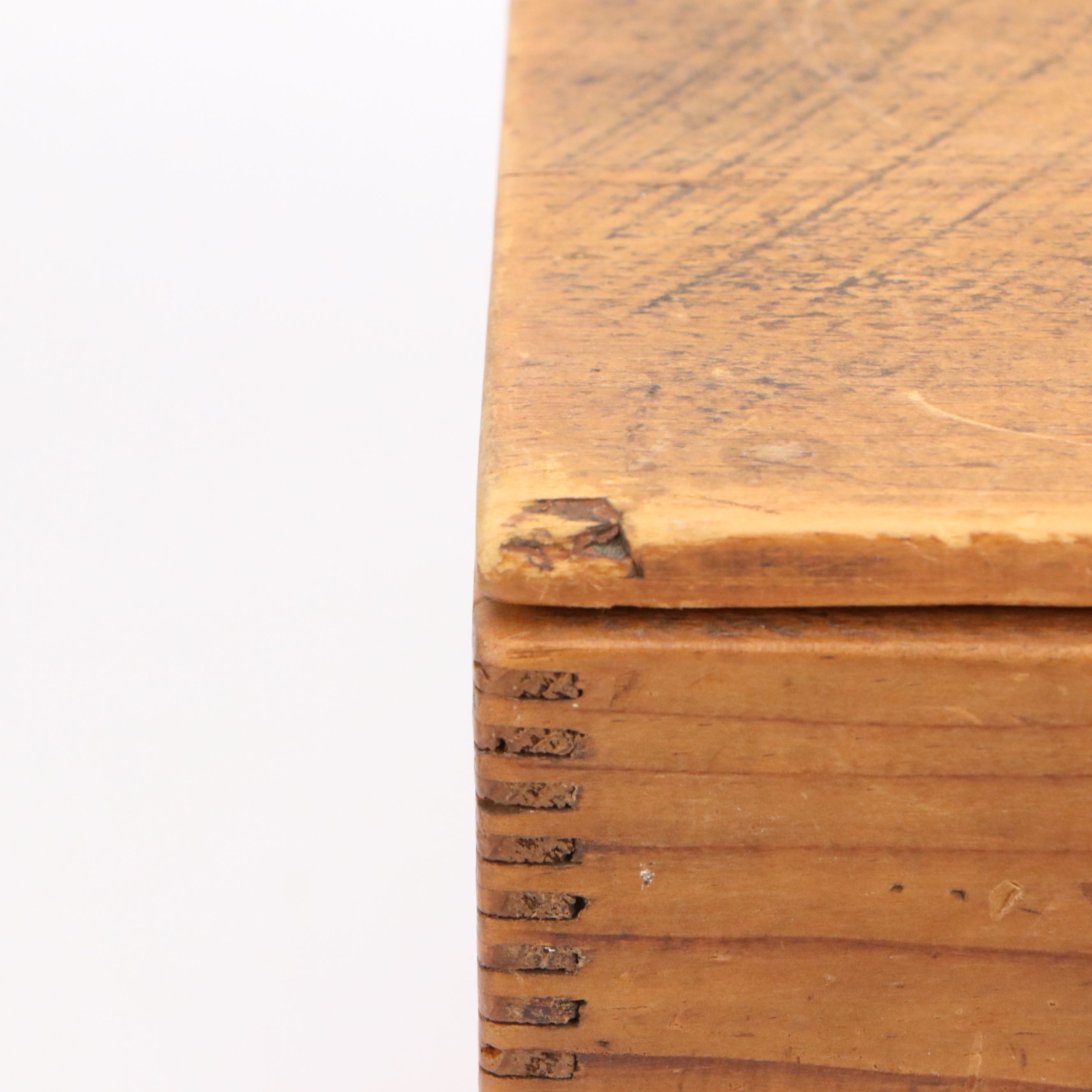 Vintage Wooden Spice Cabinet and Wooden Box