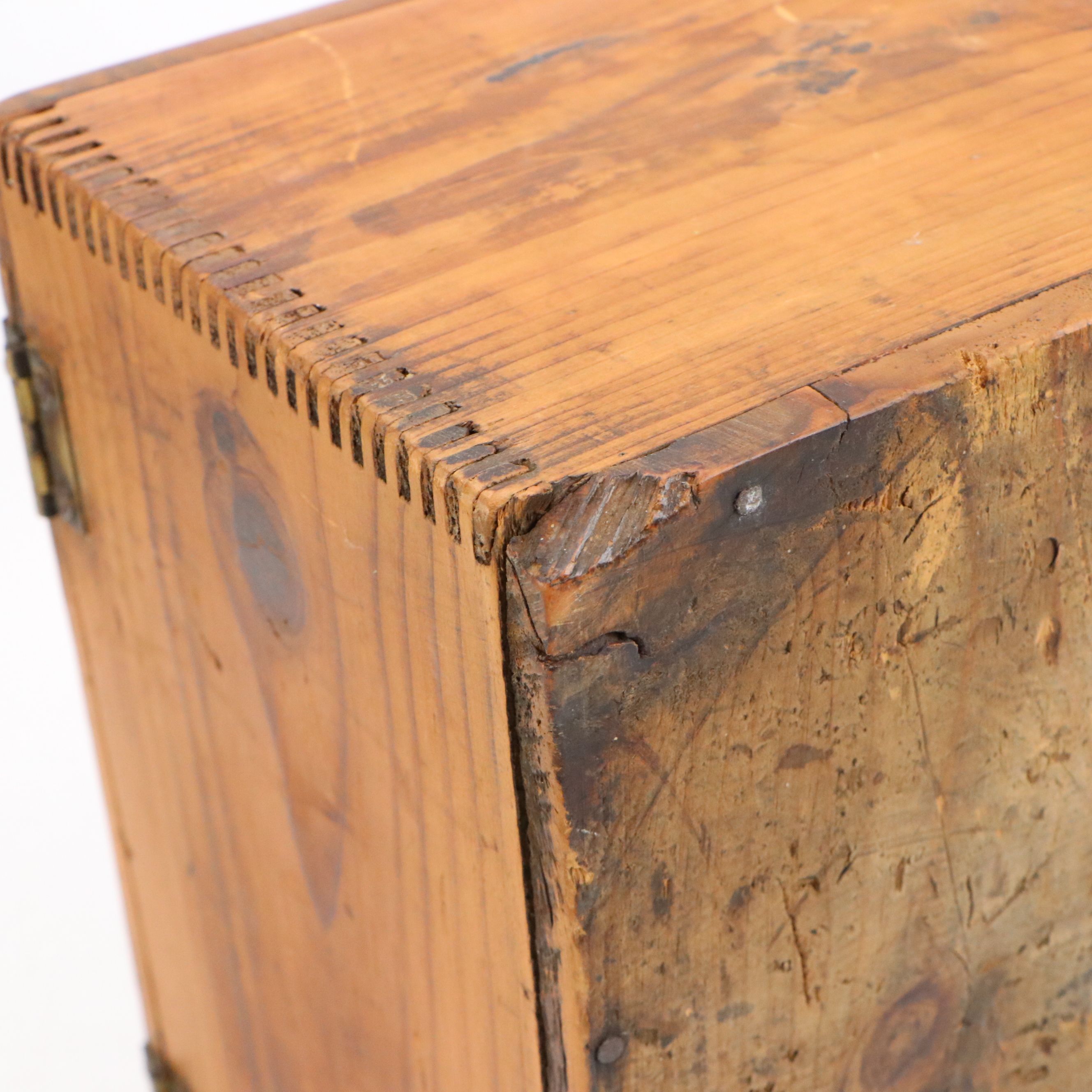 Vintage Wooden Spice Cabinet and Wooden Box