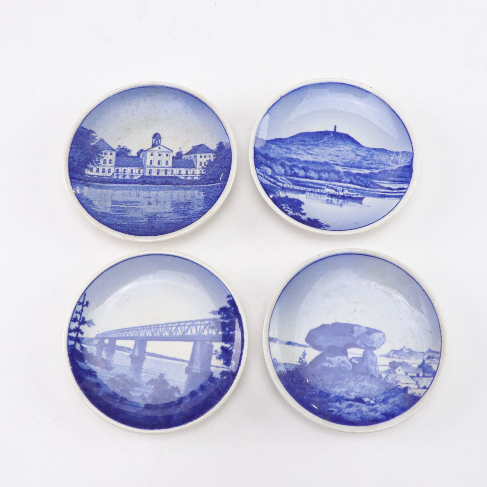 Kispert Hungarian Ceramic Basket with Other European Ceramics, Late 20th Century