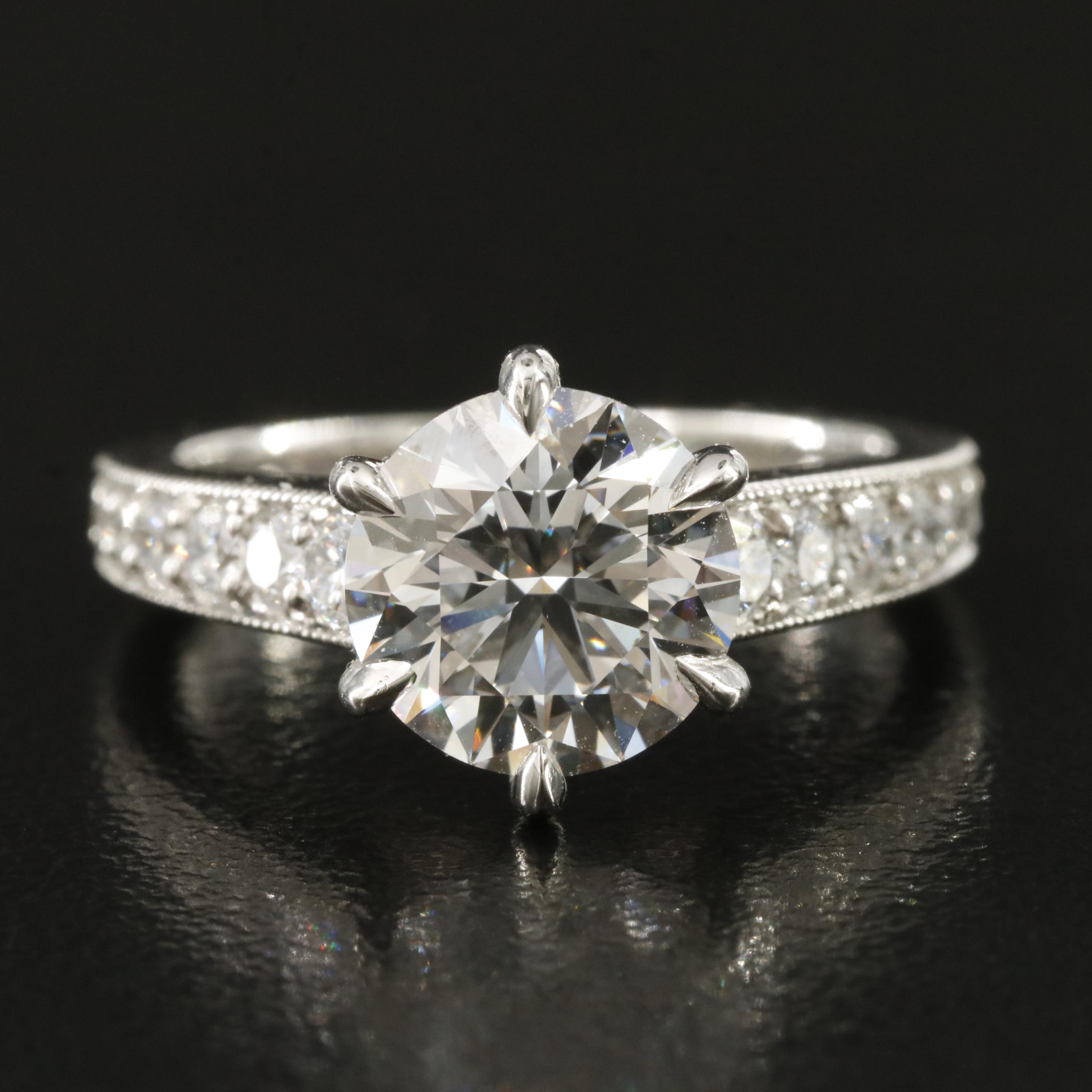 Platinum 2.74 CTW Lab Grown Diamond Ring with Online IGI Report