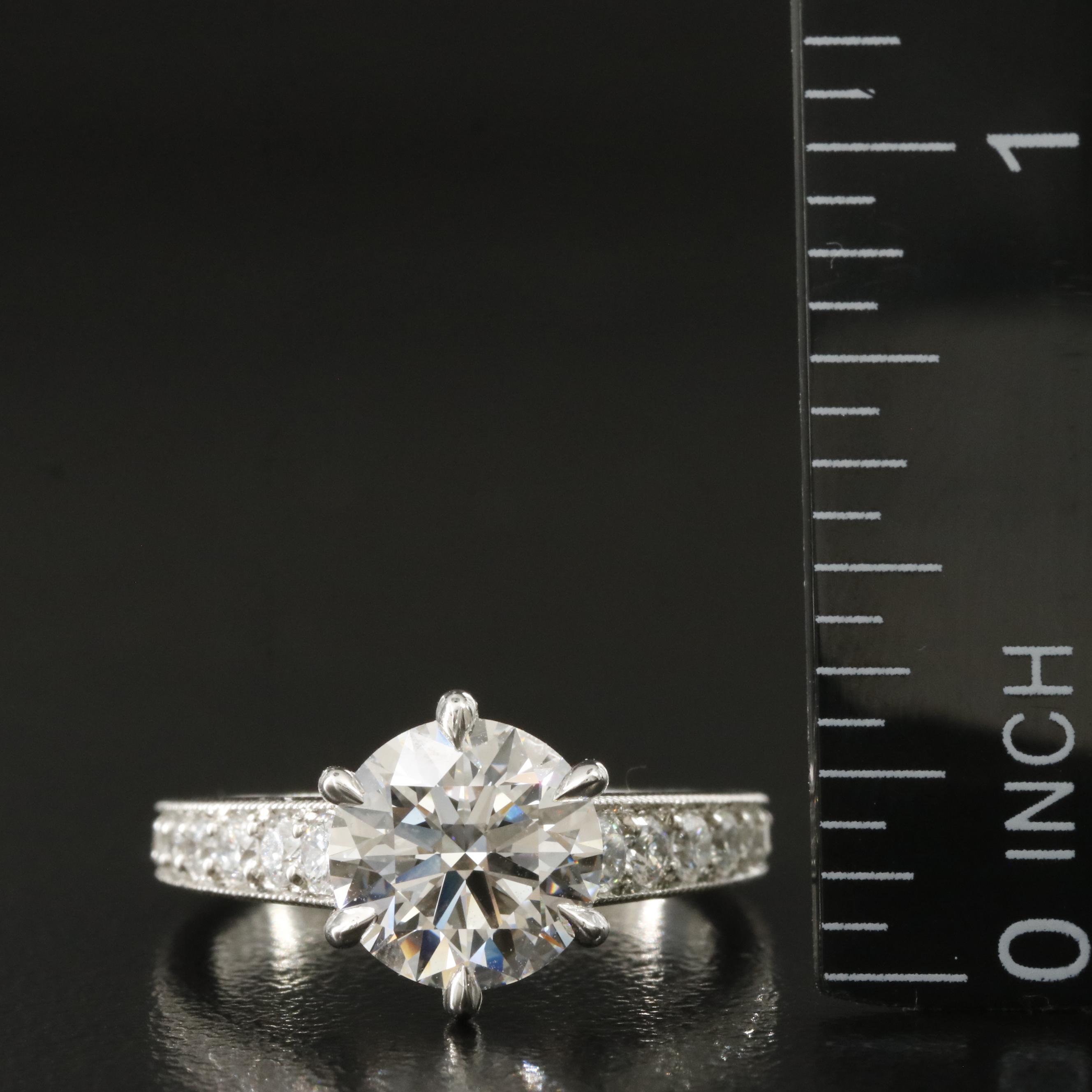 Platinum 2.74 CTW Lab Grown Diamond Ring with Online IGI Report