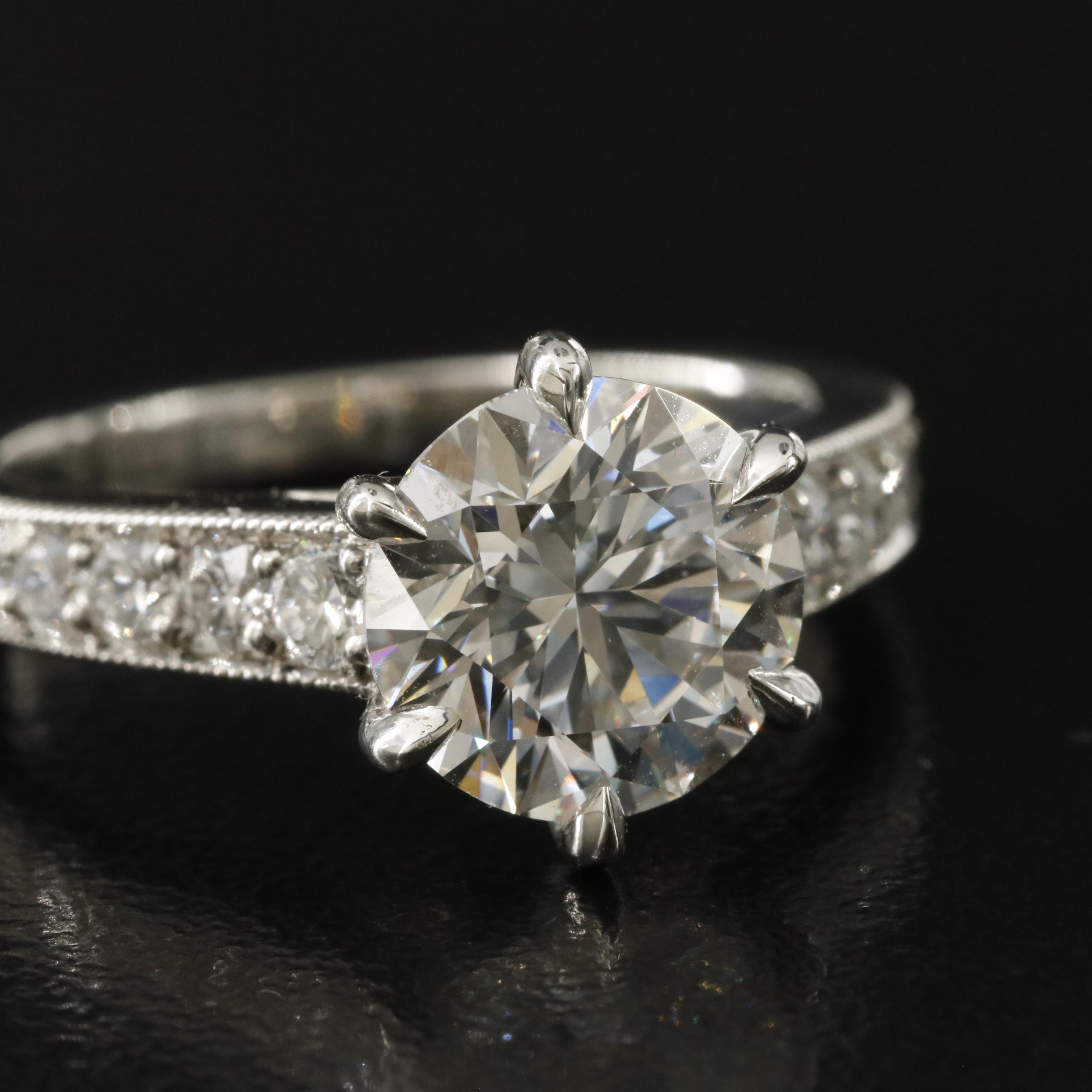 Platinum 2.74 CTW Lab Grown Diamond Ring with Online IGI Report