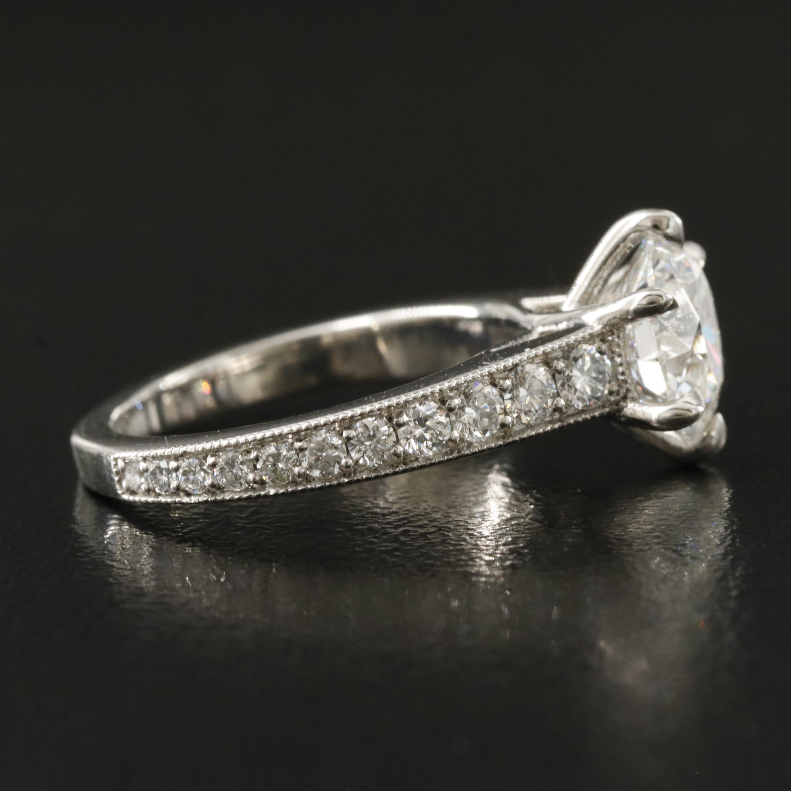 Platinum 2.74 CTW Lab Grown Diamond Ring with Online IGI Report