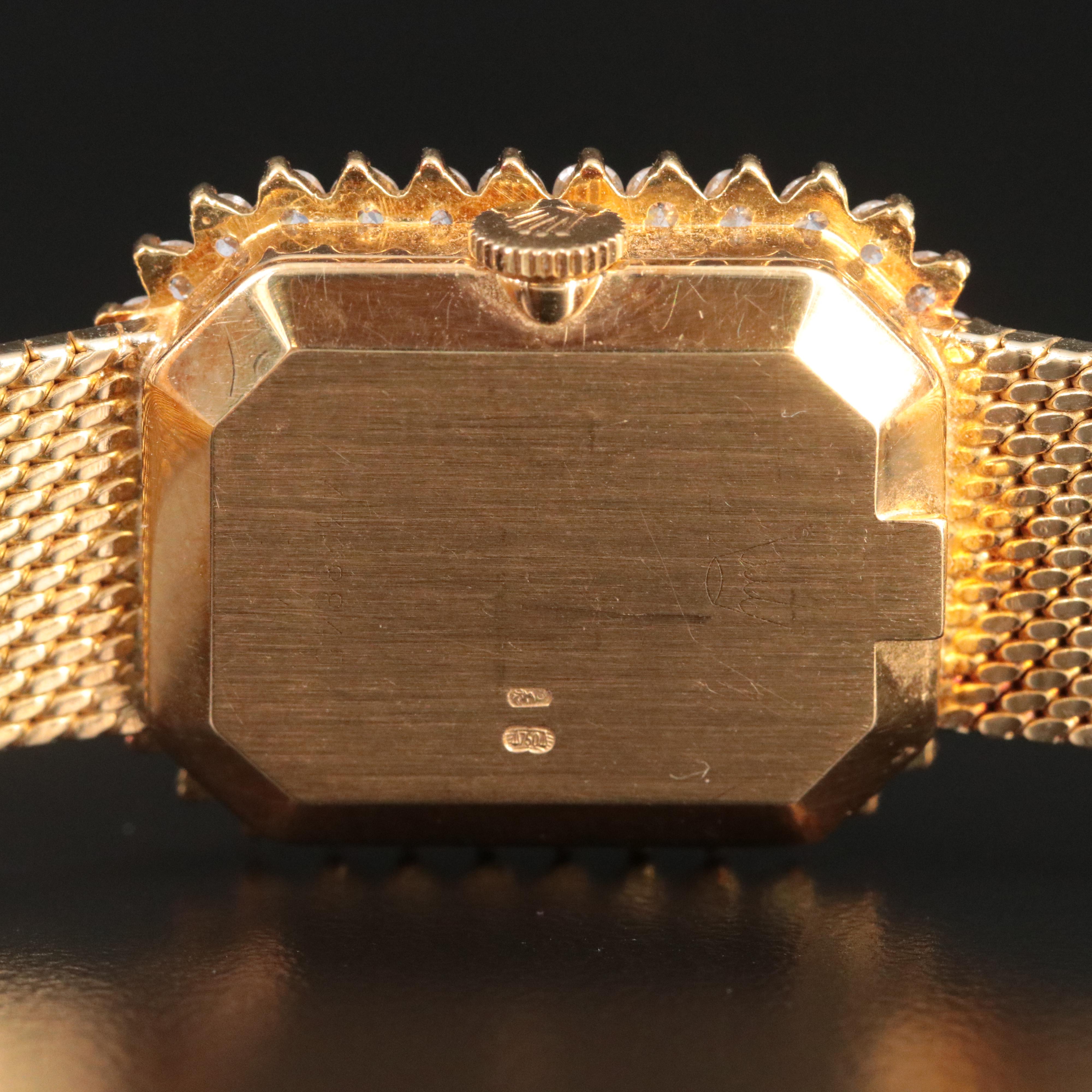 18K 1975 Rolex Orchid Custom Diamond 1.35 CTW Watch