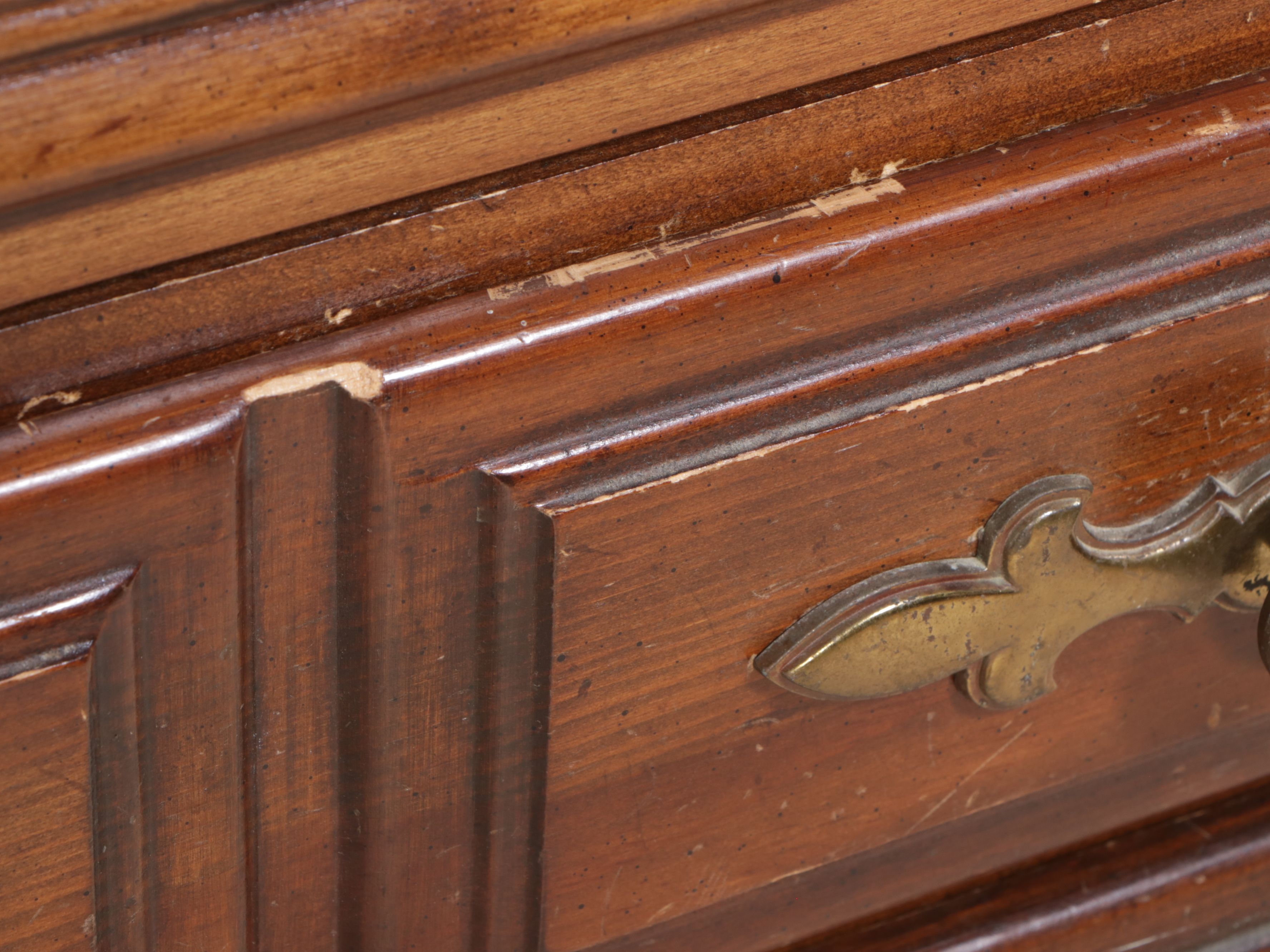 Traditional Style Illuminated Mahogany Slant Front Secretary Desk
