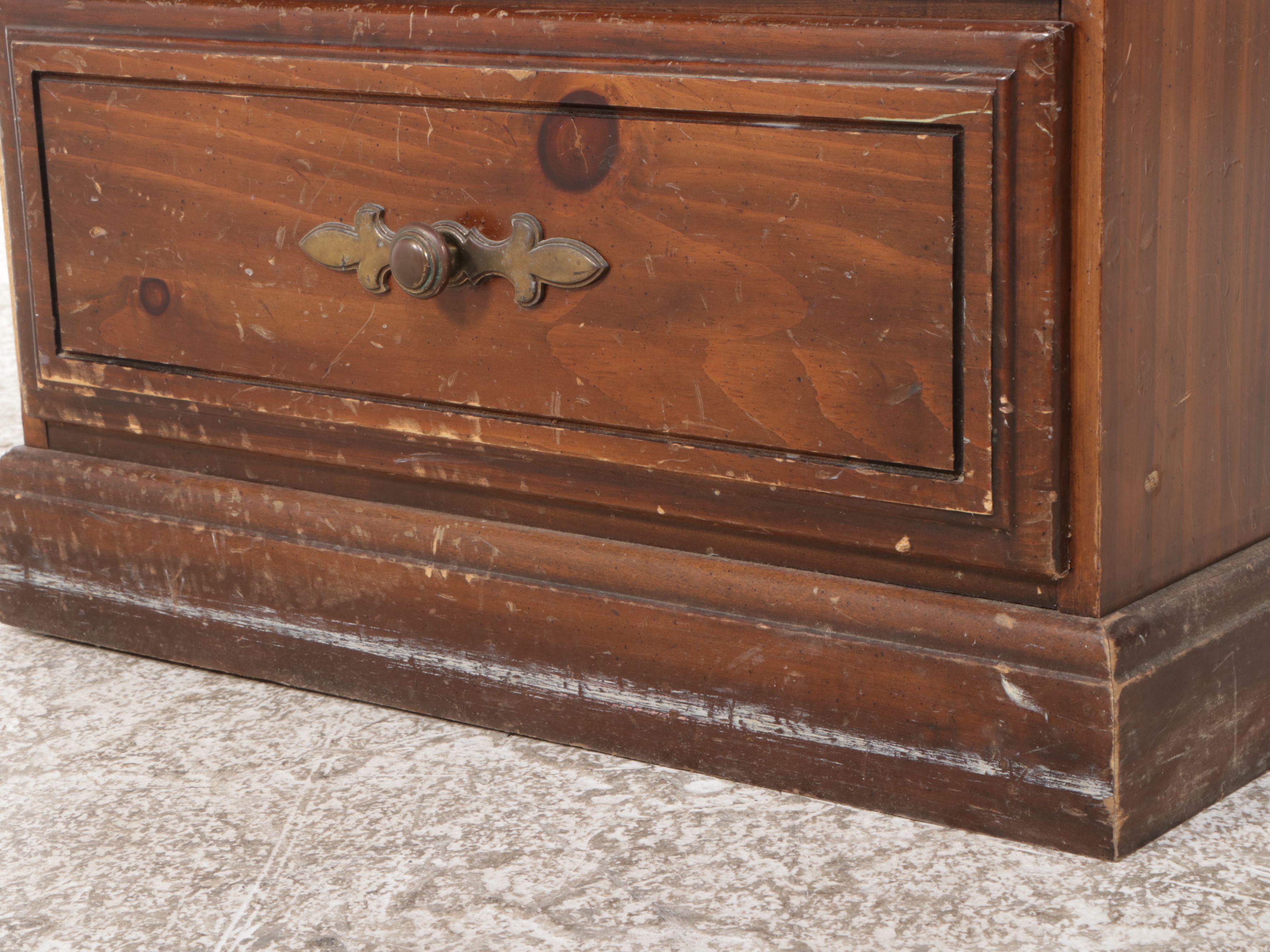 Traditional Style Illuminated Mahogany Slant Front Secretary Desk