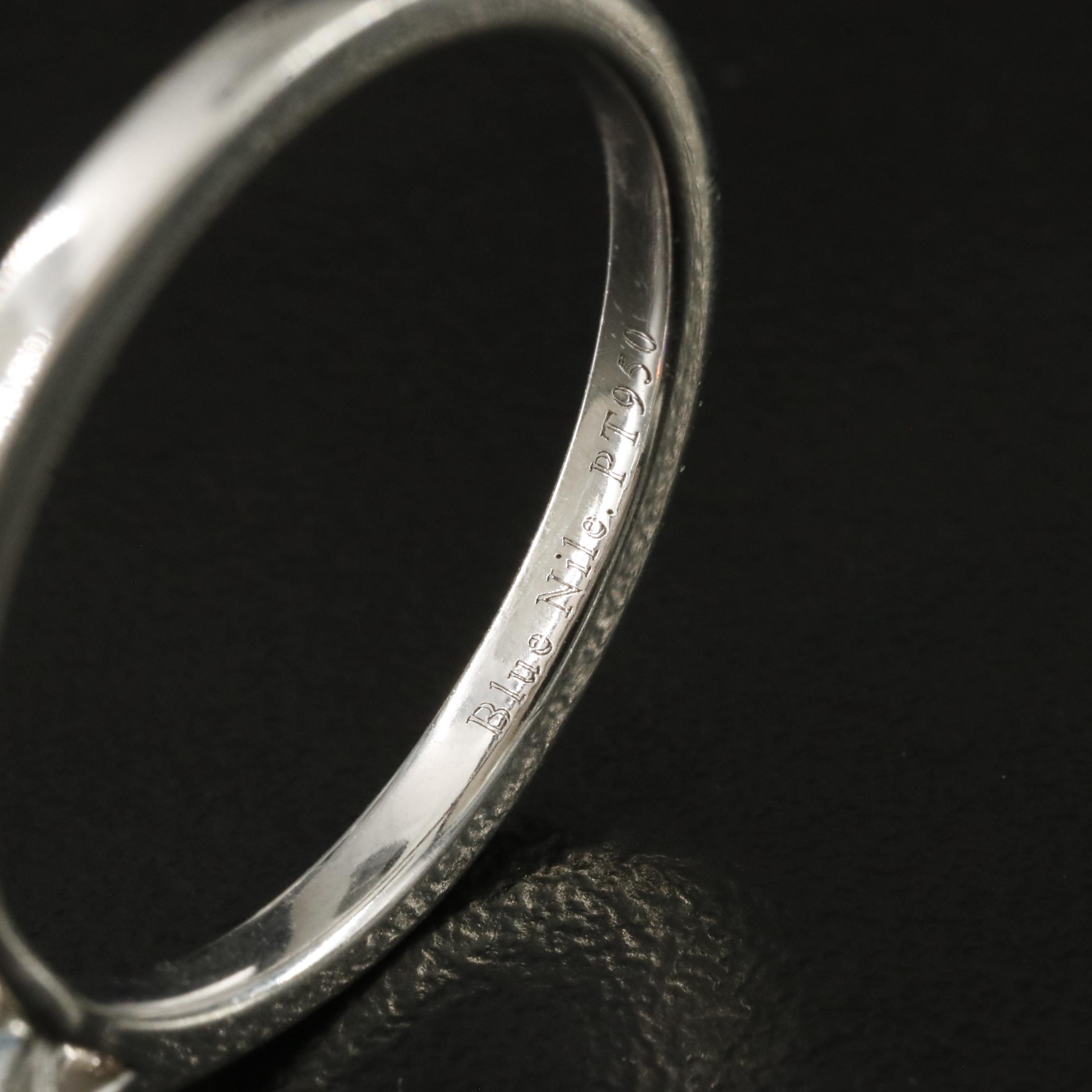 Platinum 1.02 CT Diamond Solitaire Ring with GIA Online Report