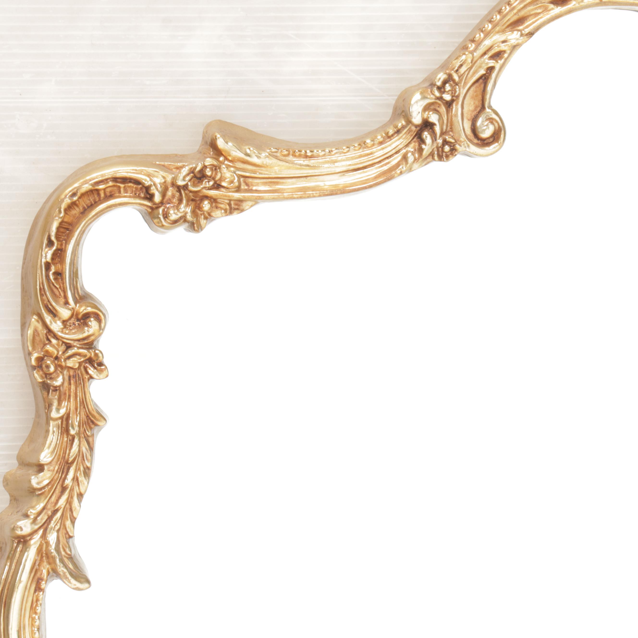 Carolina Mirror Company Rococo Style Giltwood Wall Mirror