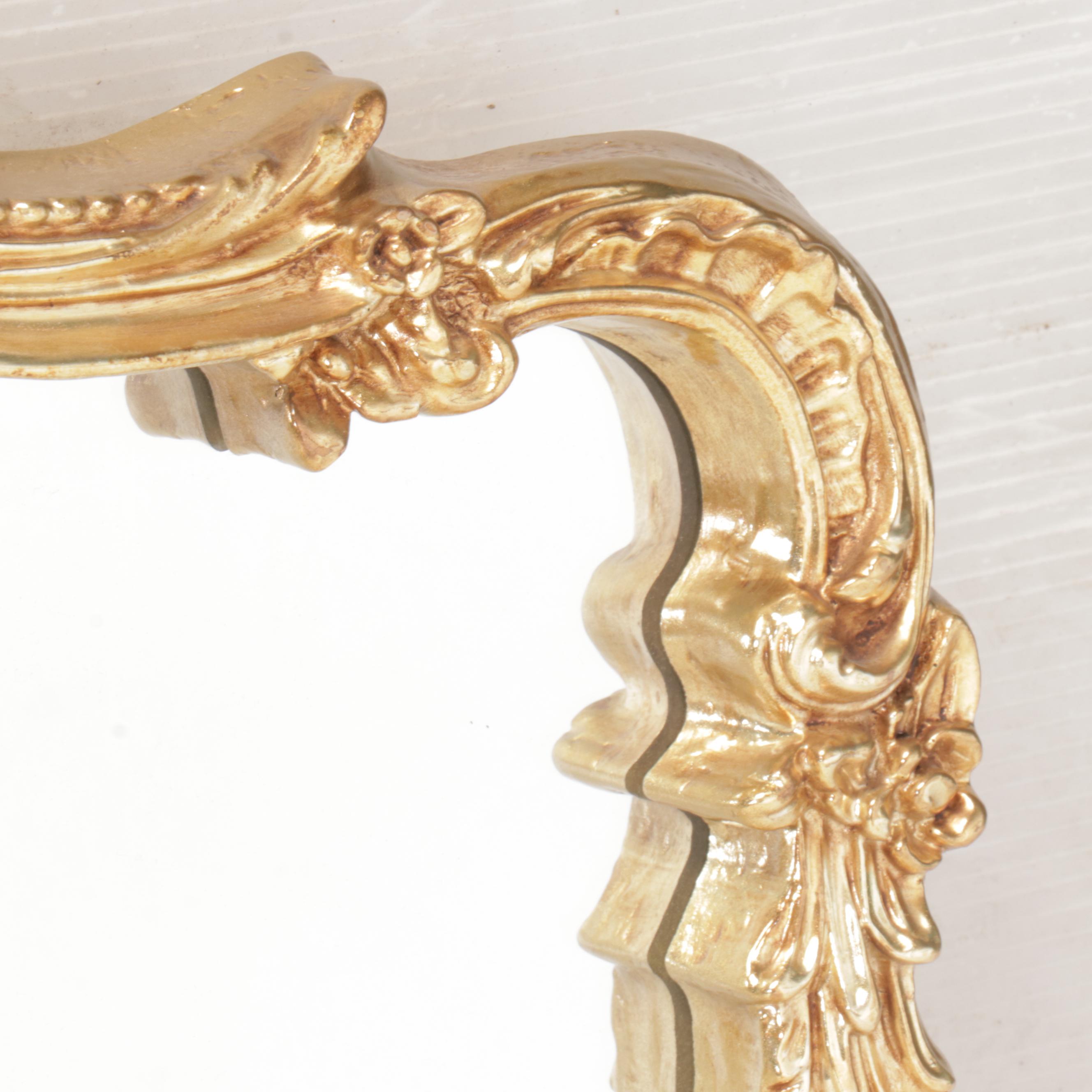 Carolina Mirror Company Rococo Style Giltwood Wall Mirror