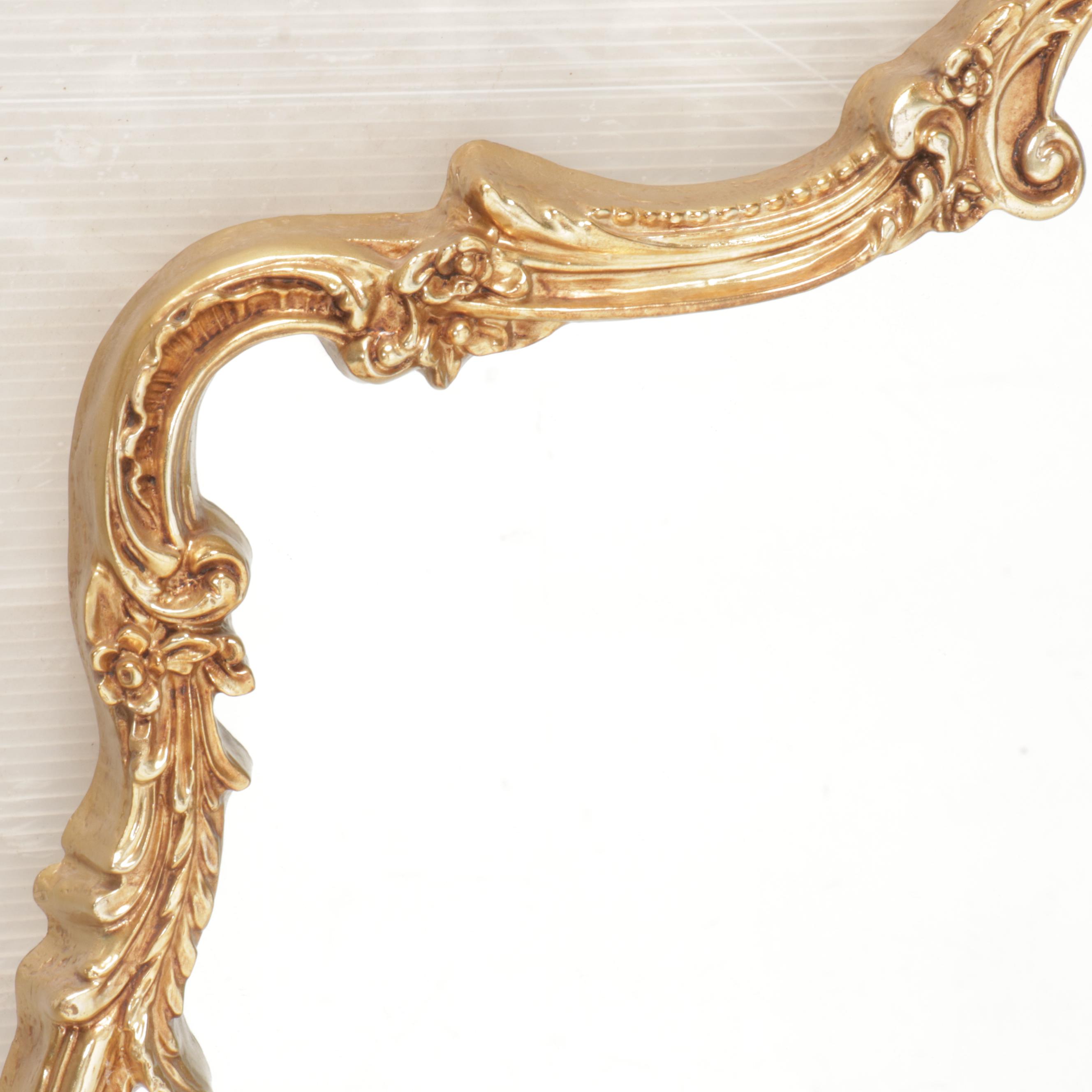 Carolina Mirror Company Rococo Style Giltwood Wall Mirror