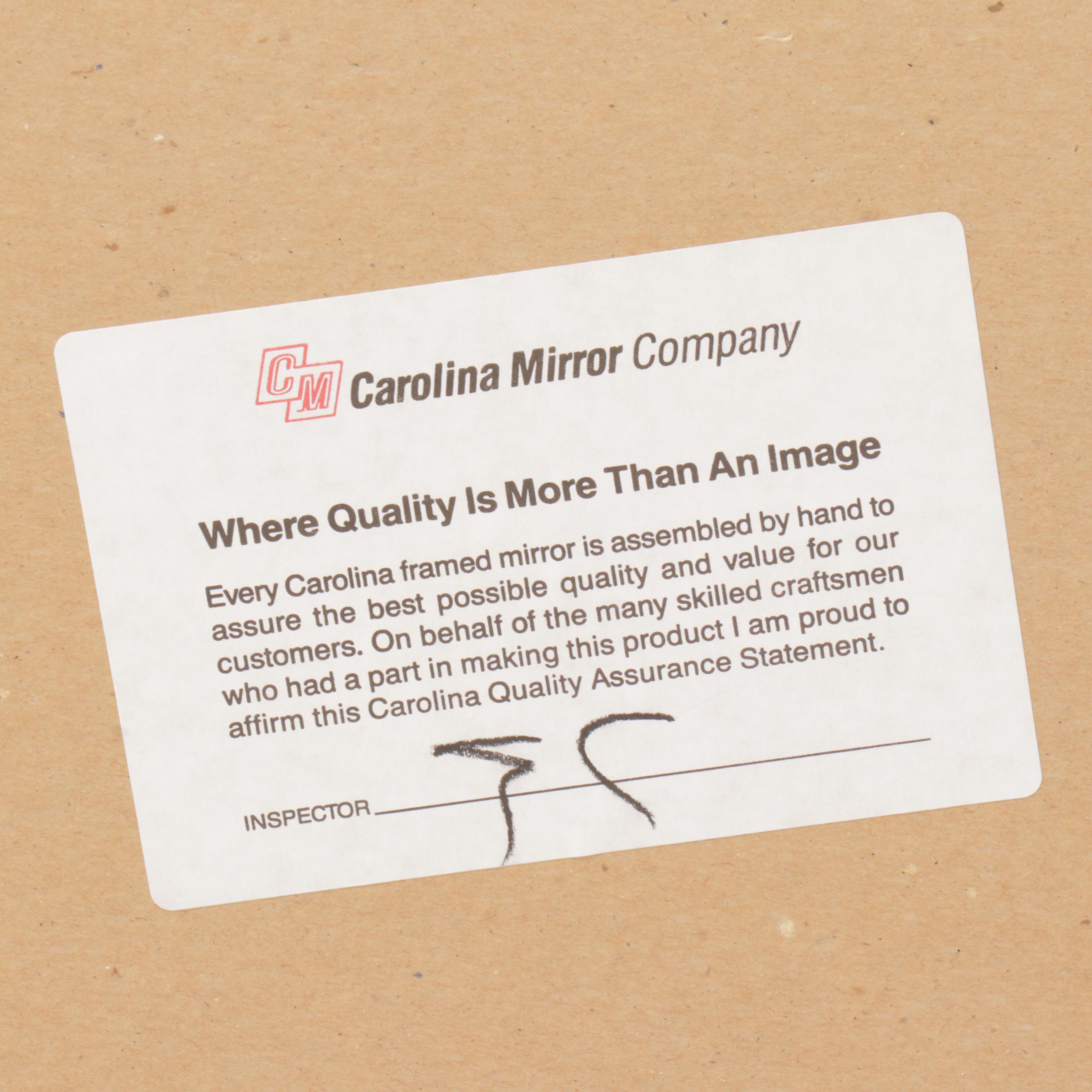 Carolina Mirror Company Rococo Style Giltwood Wall Mirror