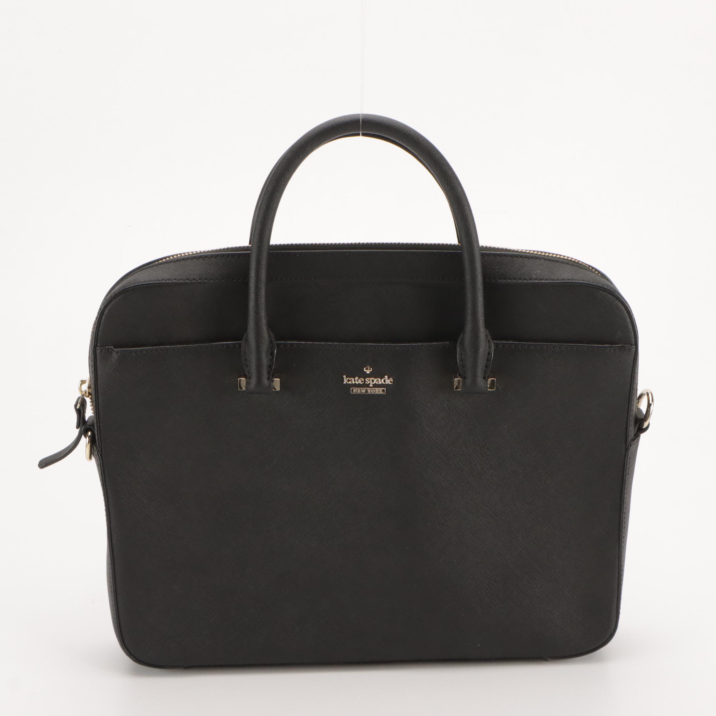 Coach Glove-Tanned Cowhide Document Case and Kate Spade Saffiano Laptop Bag