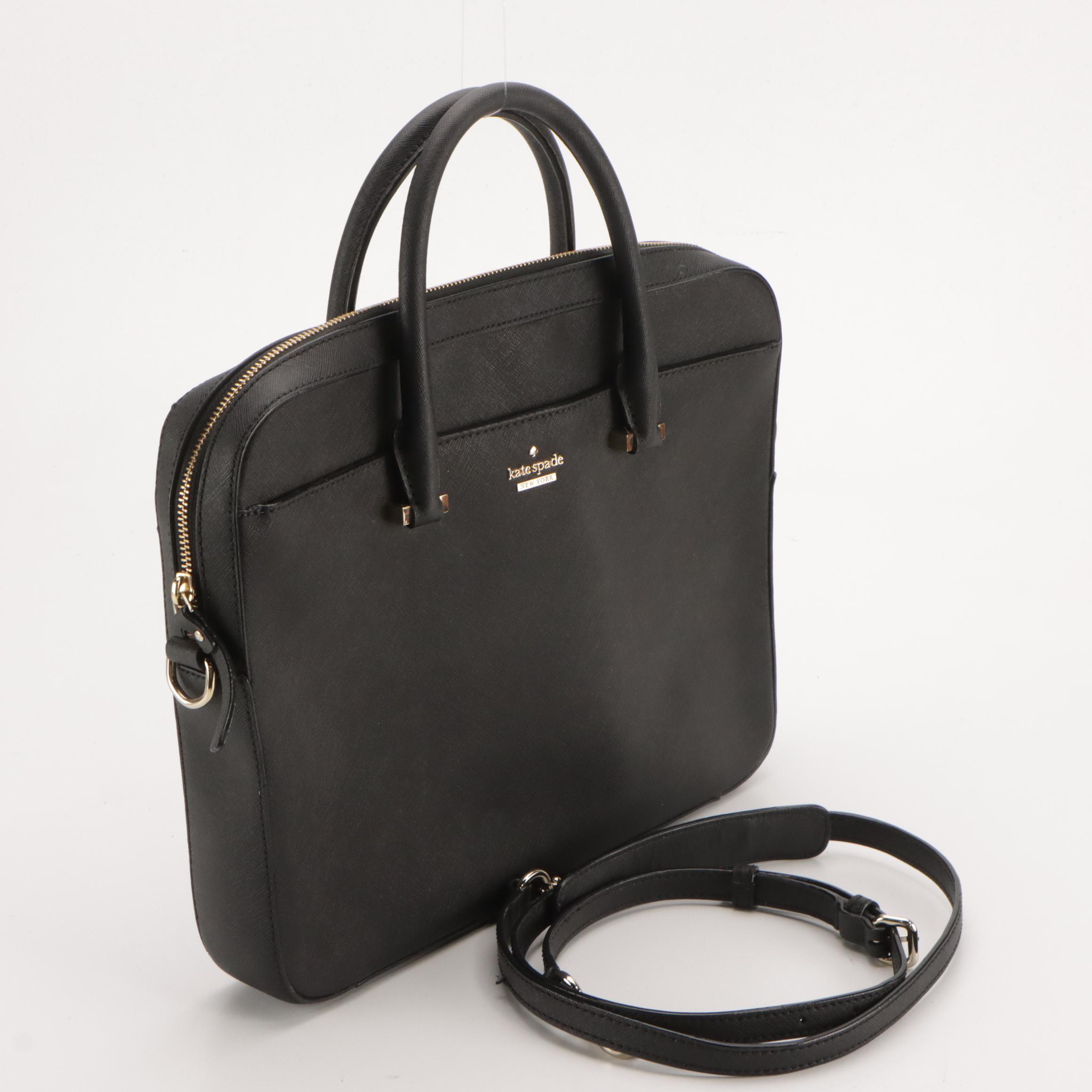 Coach Glove-Tanned Cowhide Document Case and Kate Spade Saffiano Laptop Bag