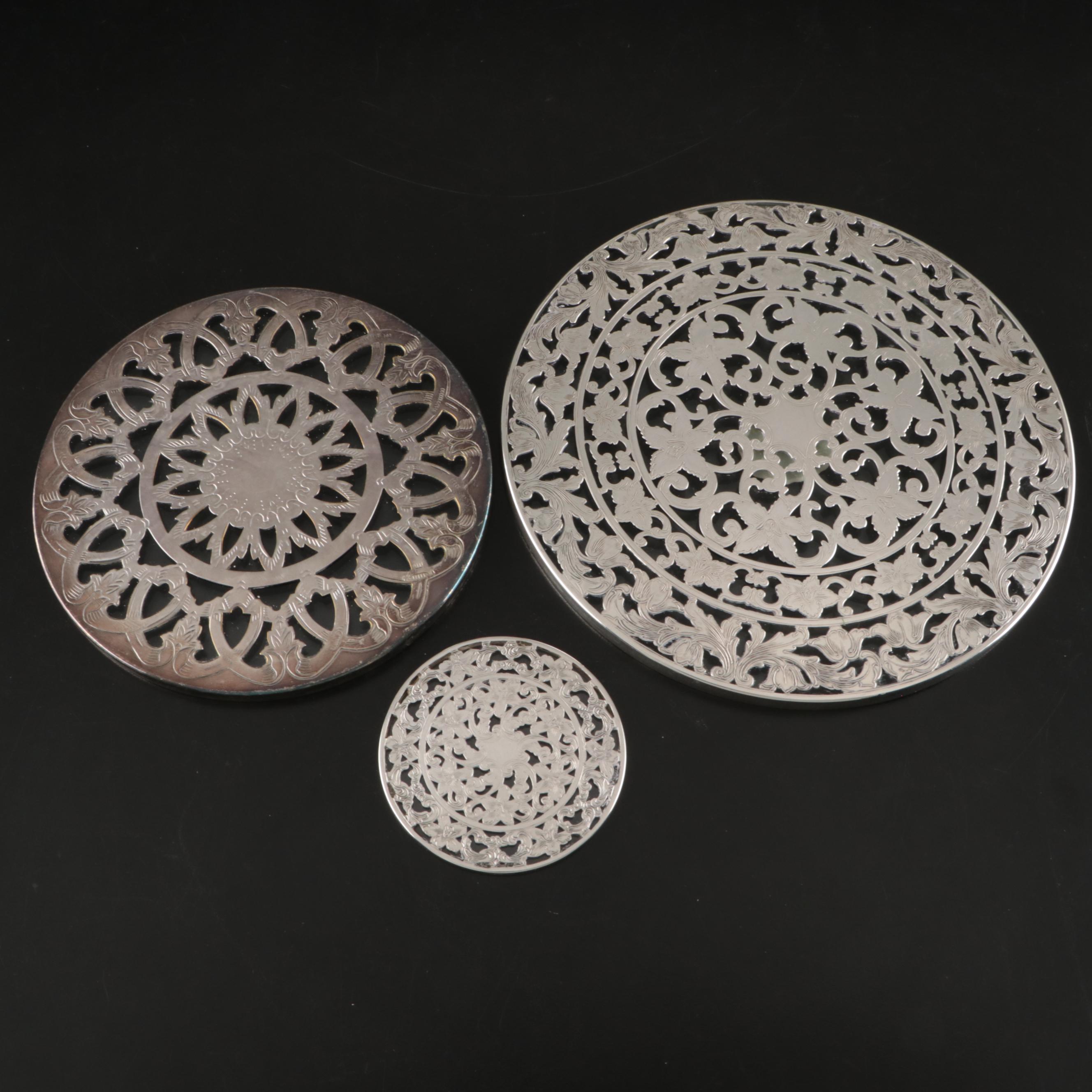 Gorham Sterling Handle Dinner Knives with Other Sterling Table Utensils