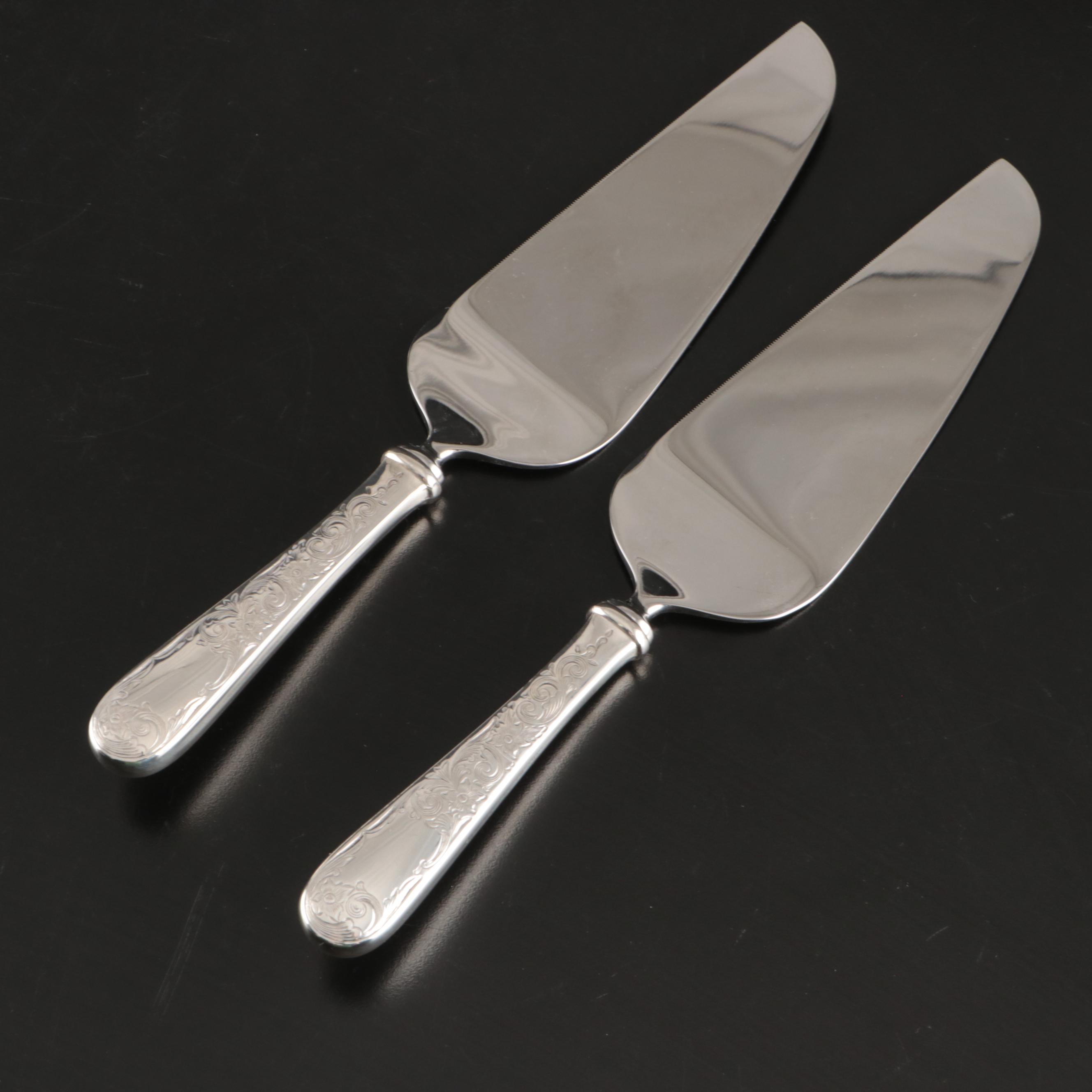 Gorham Sterling Handle Dinner Knives with Other Sterling Table Utensils