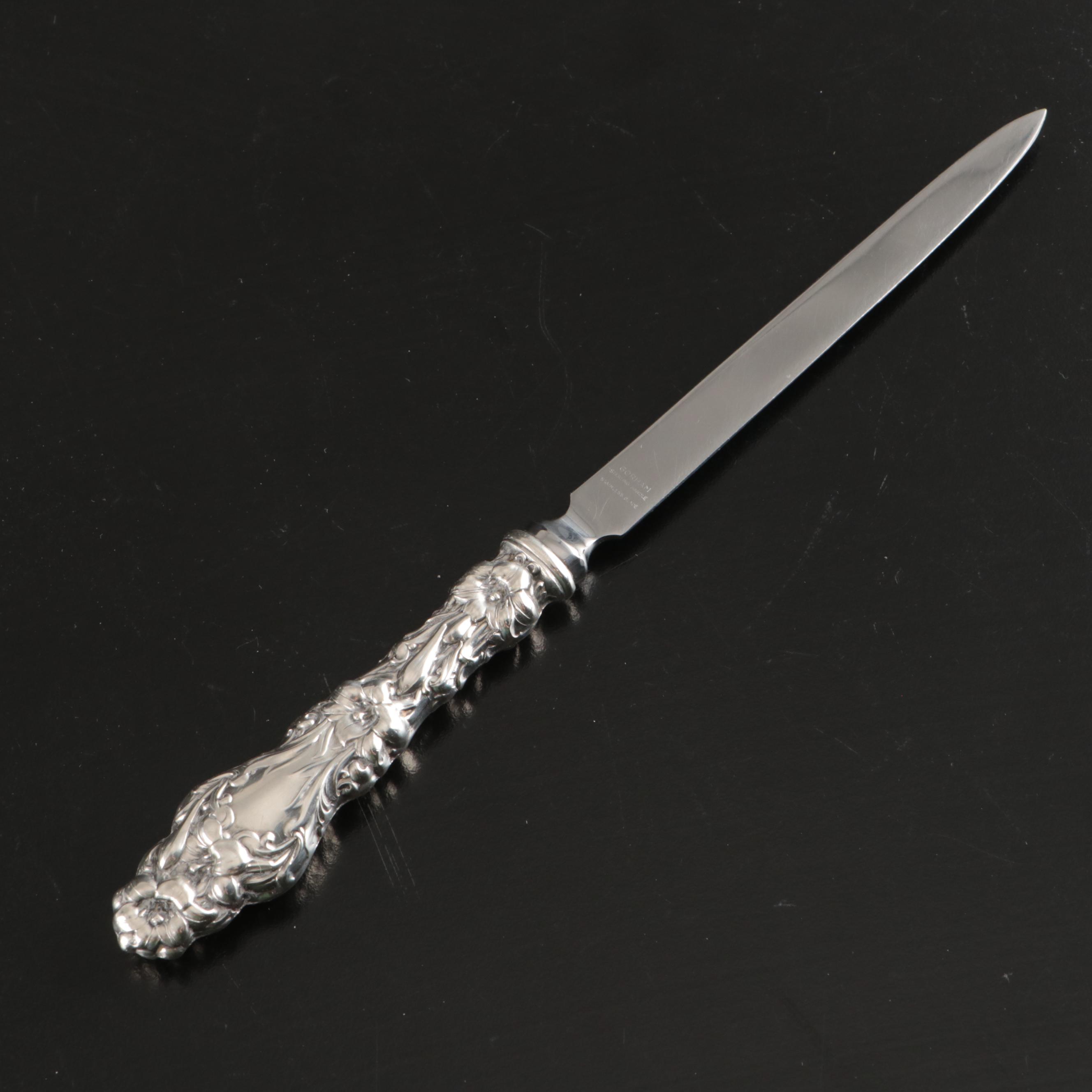 Gorham Sterling Handle Dinner Knives with Other Sterling Table Utensils