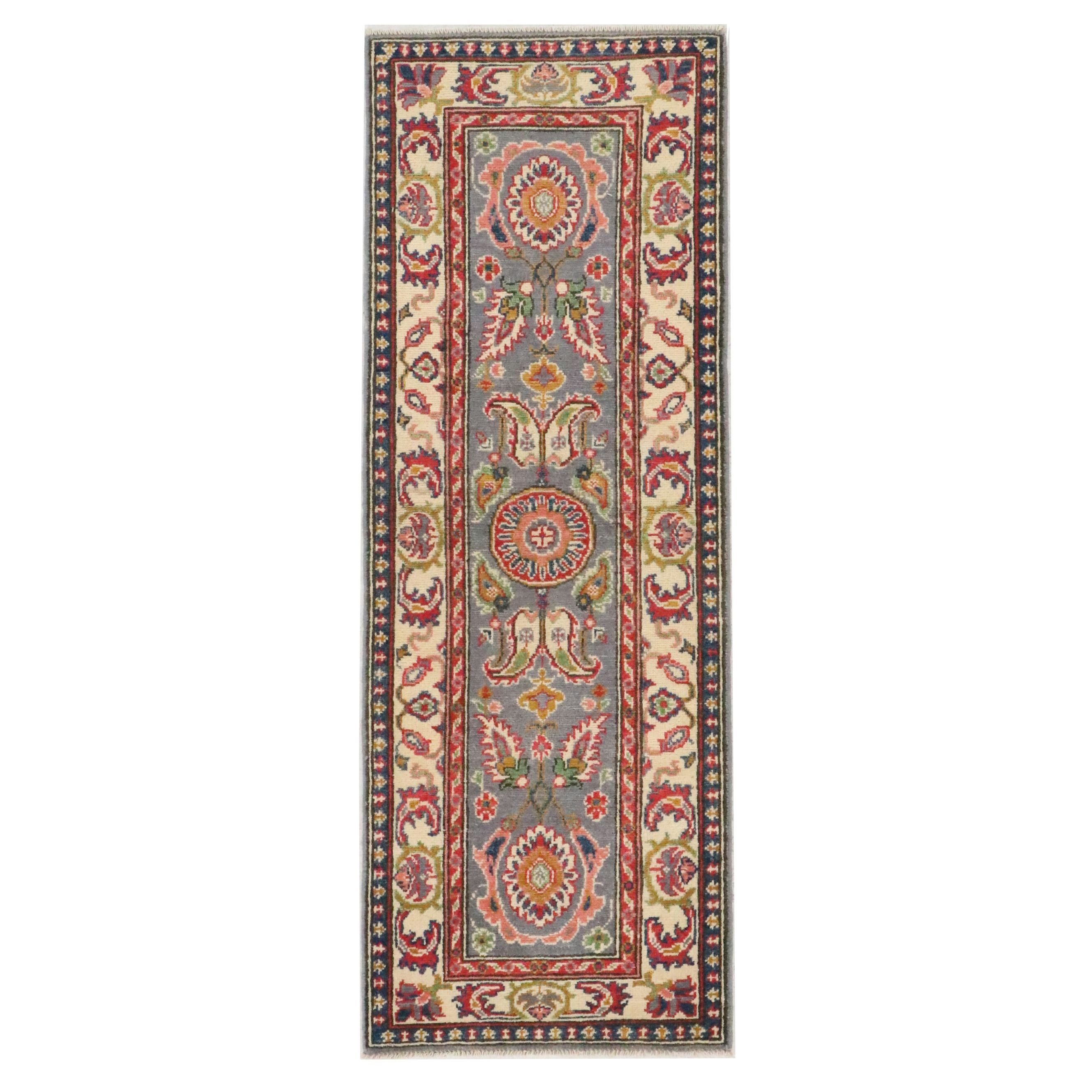 2'1 x 5'11 Hand-Knotted Indo-Persian Heriz Serapi Carpet Runner