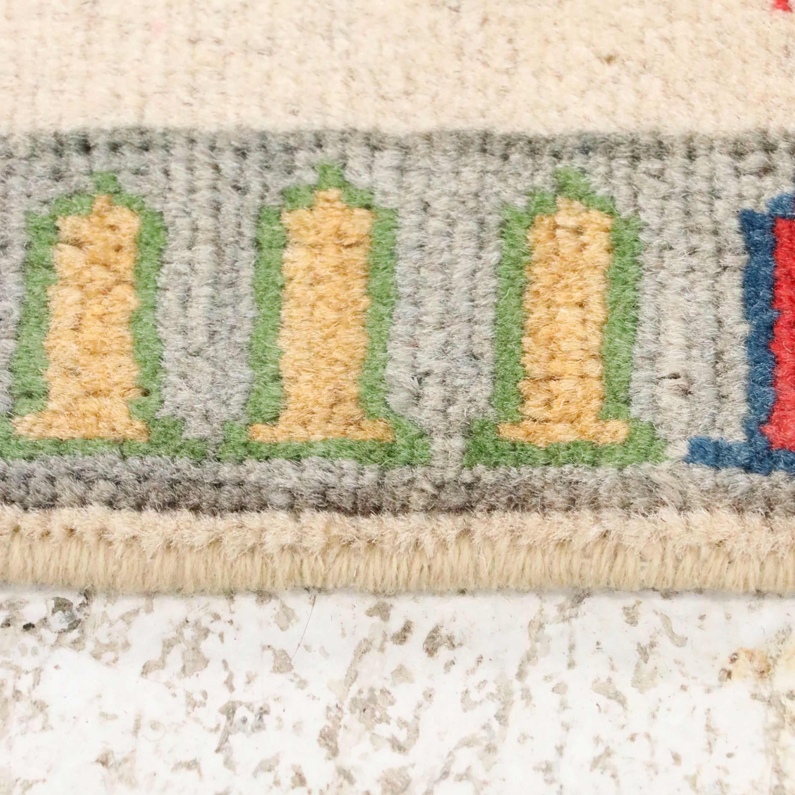 4'1 x 6' Hand-Knotted Afghan Pictorial War Area Rug