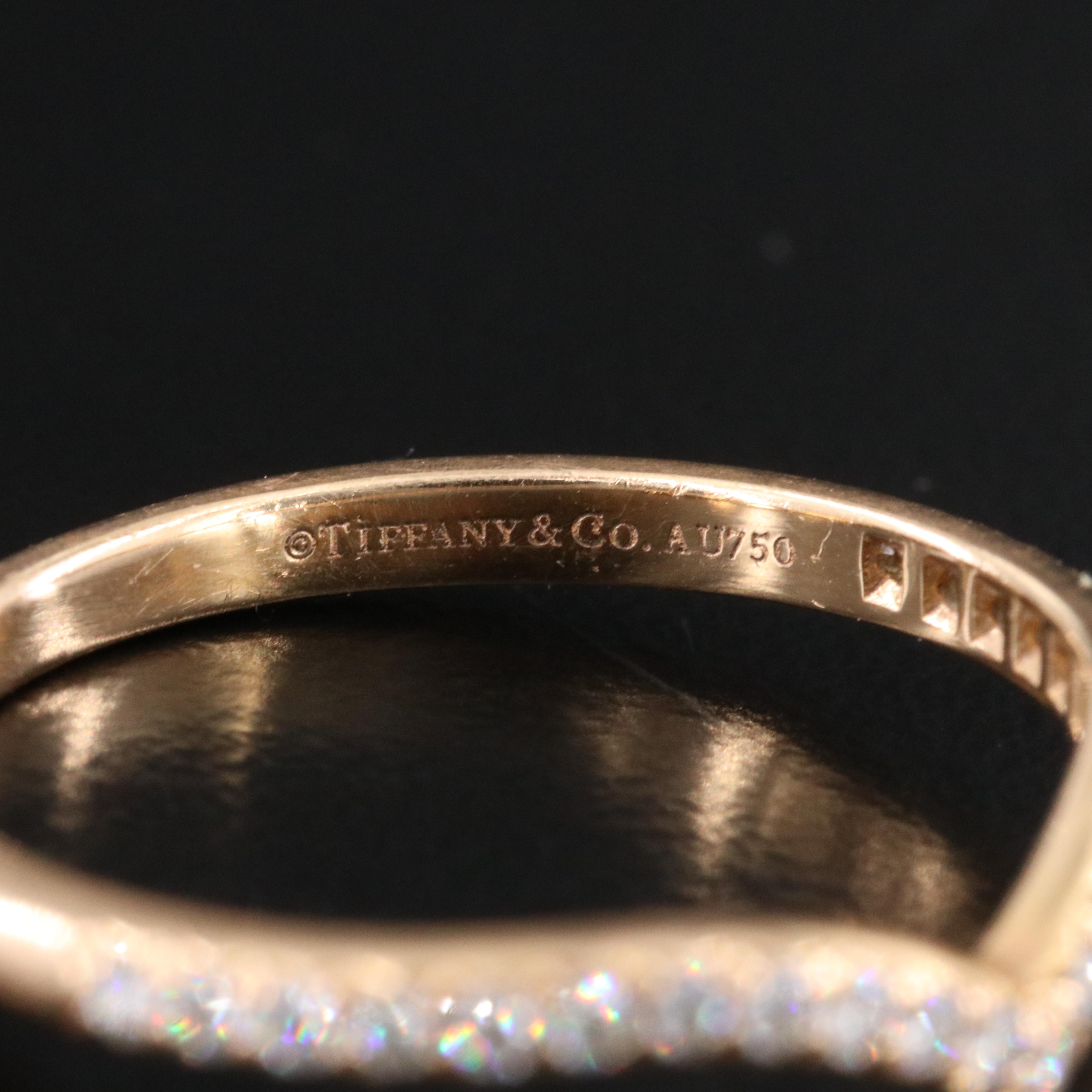 Tiffany & Co. Soleste 18K Rose Gold and Diamond V Band