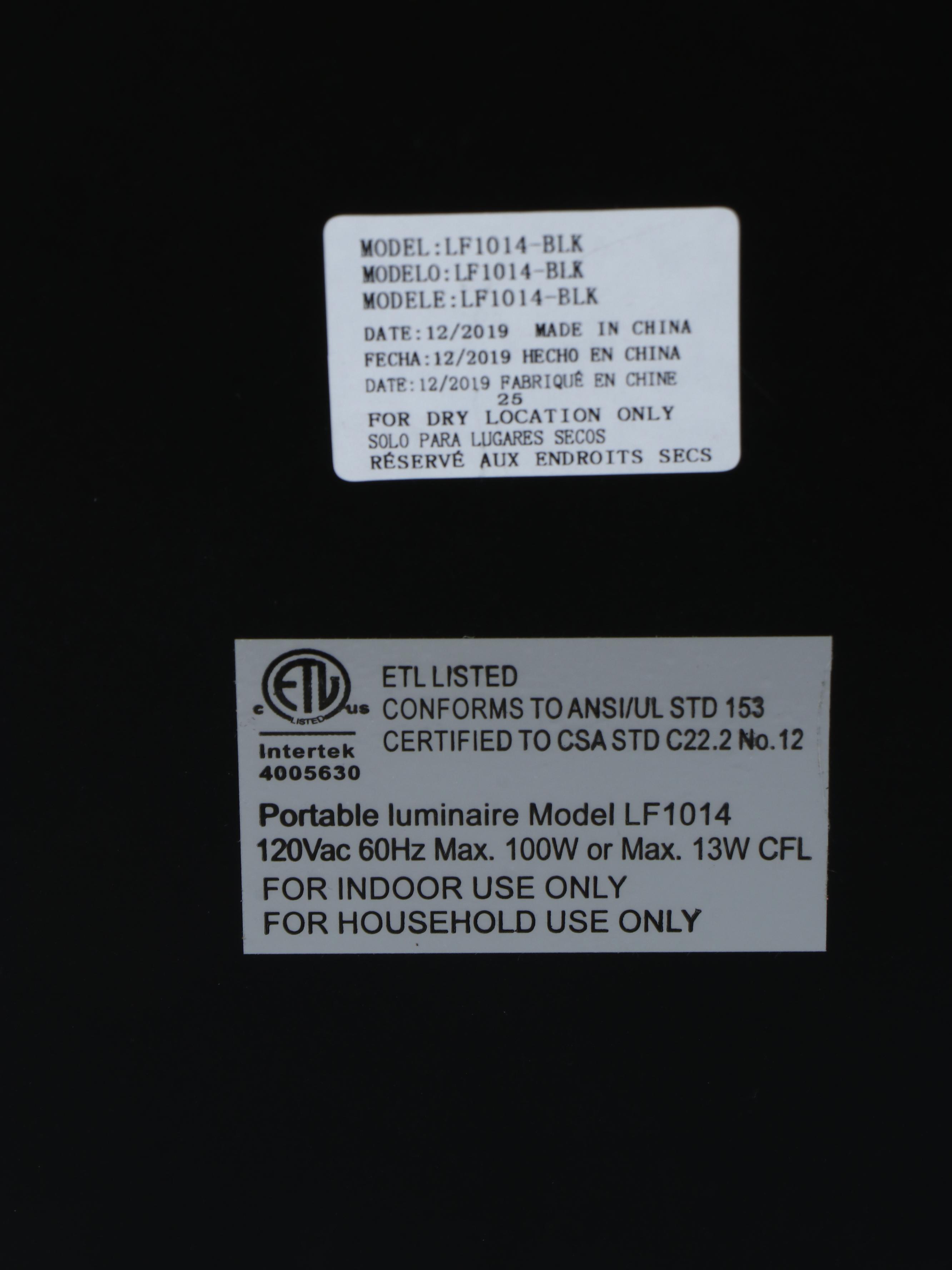 Contemporary Black Wooden Shelf Floor Lamp