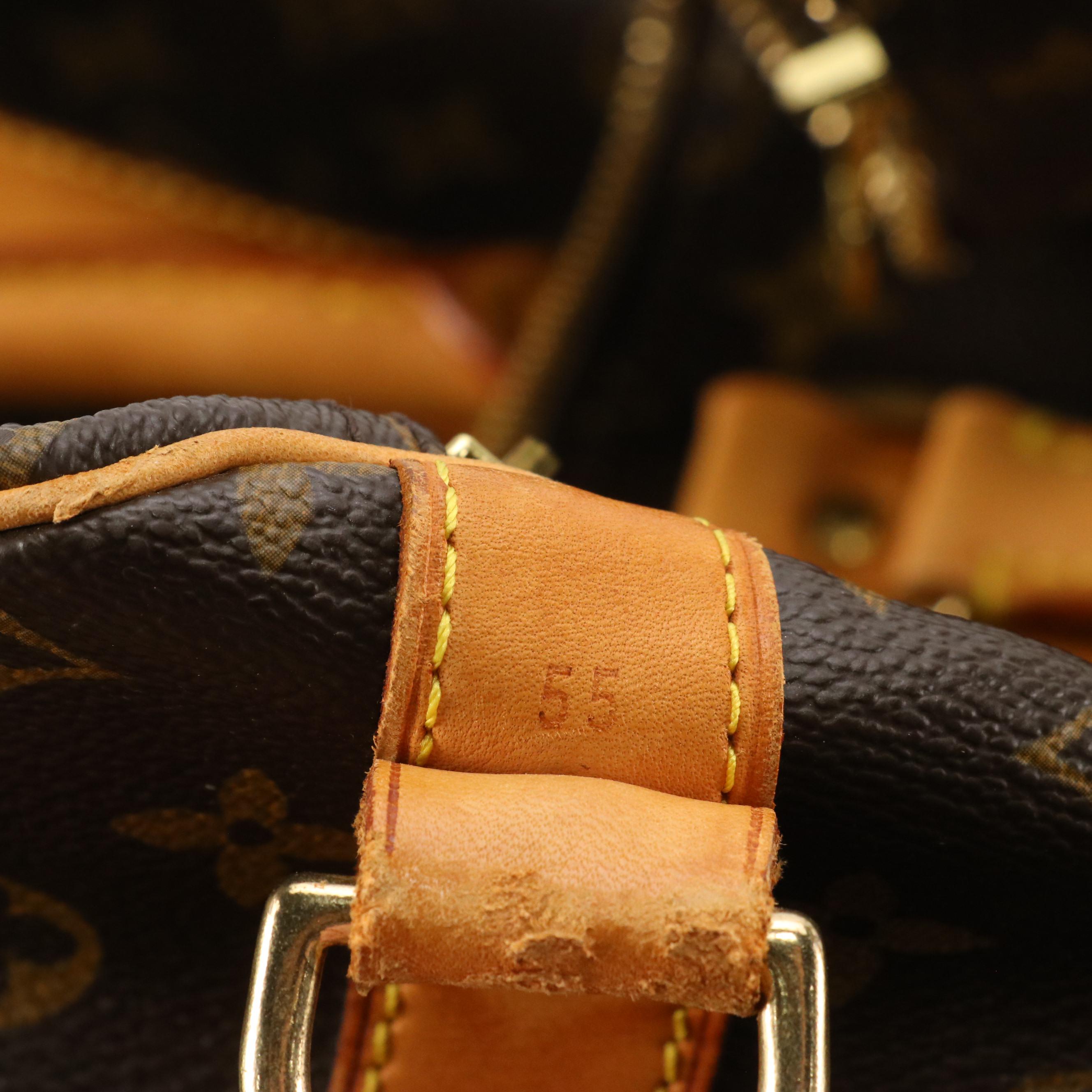 Louis Vuitton Keepall 55 Bandoulière Two-Way Bag in Monogram Canvas and Leather