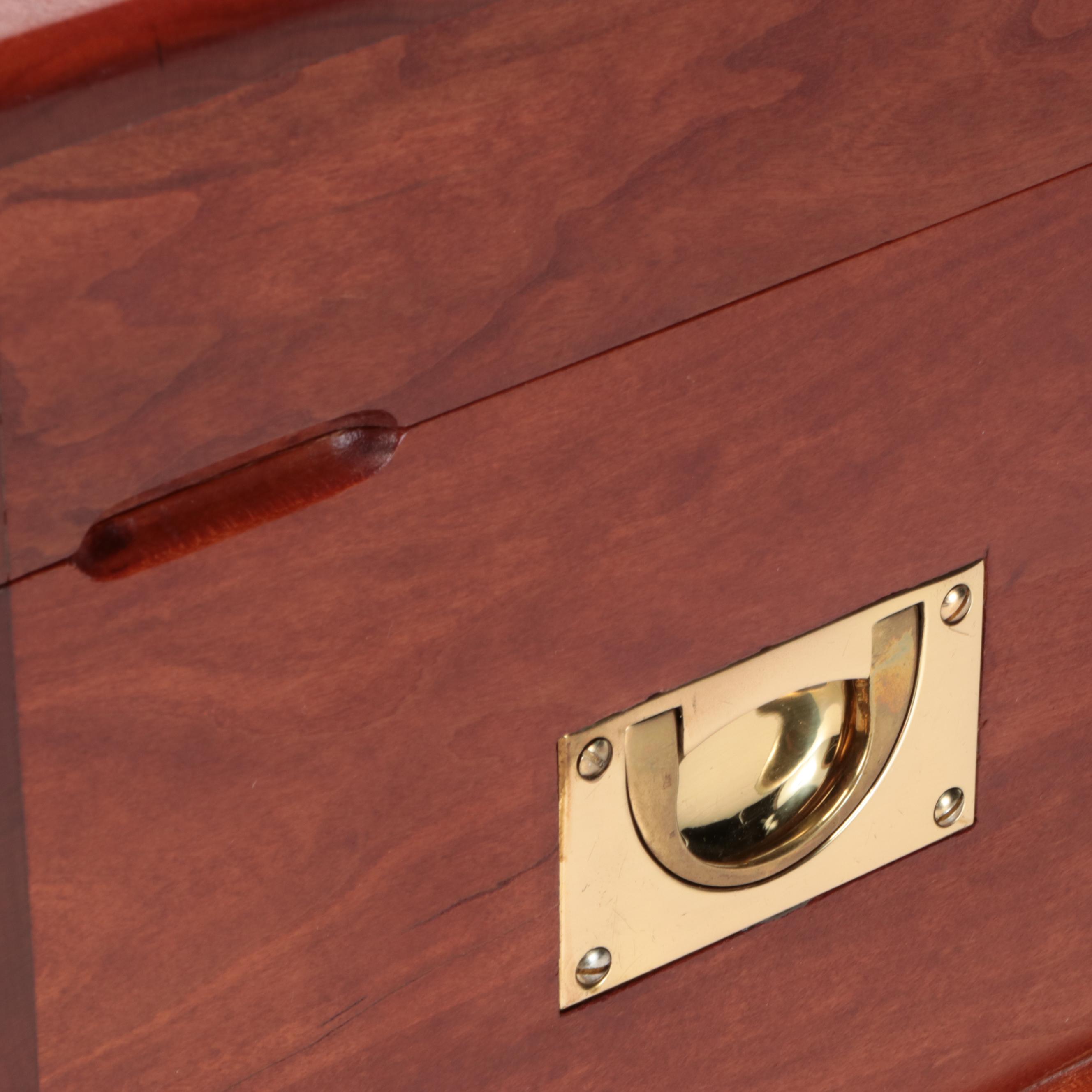Mahogany Finish and Cedar Humidor Chest with Boveda Humidity Controllers