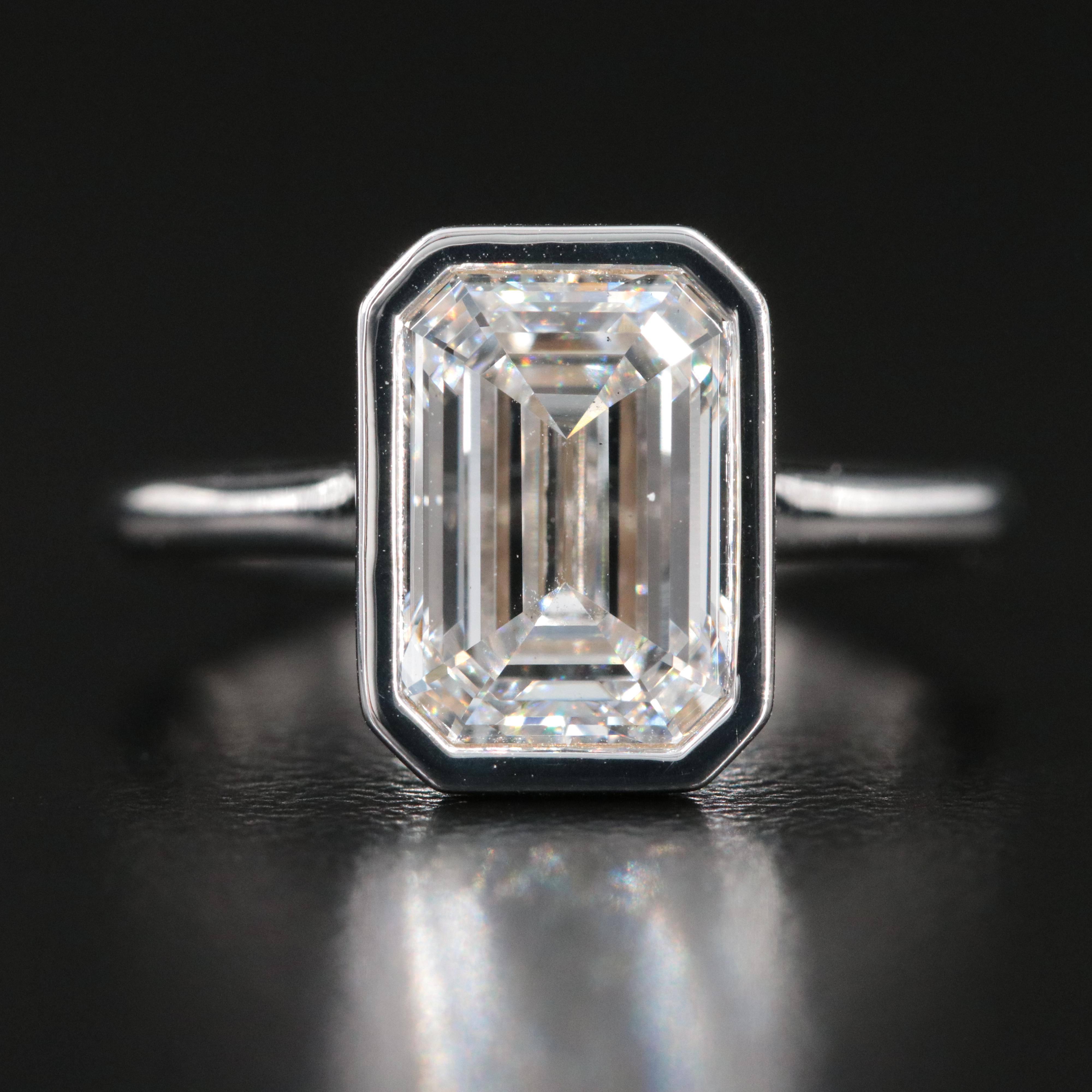 18K 2.74 CT Lab Grown Diamond Solitaire Ring