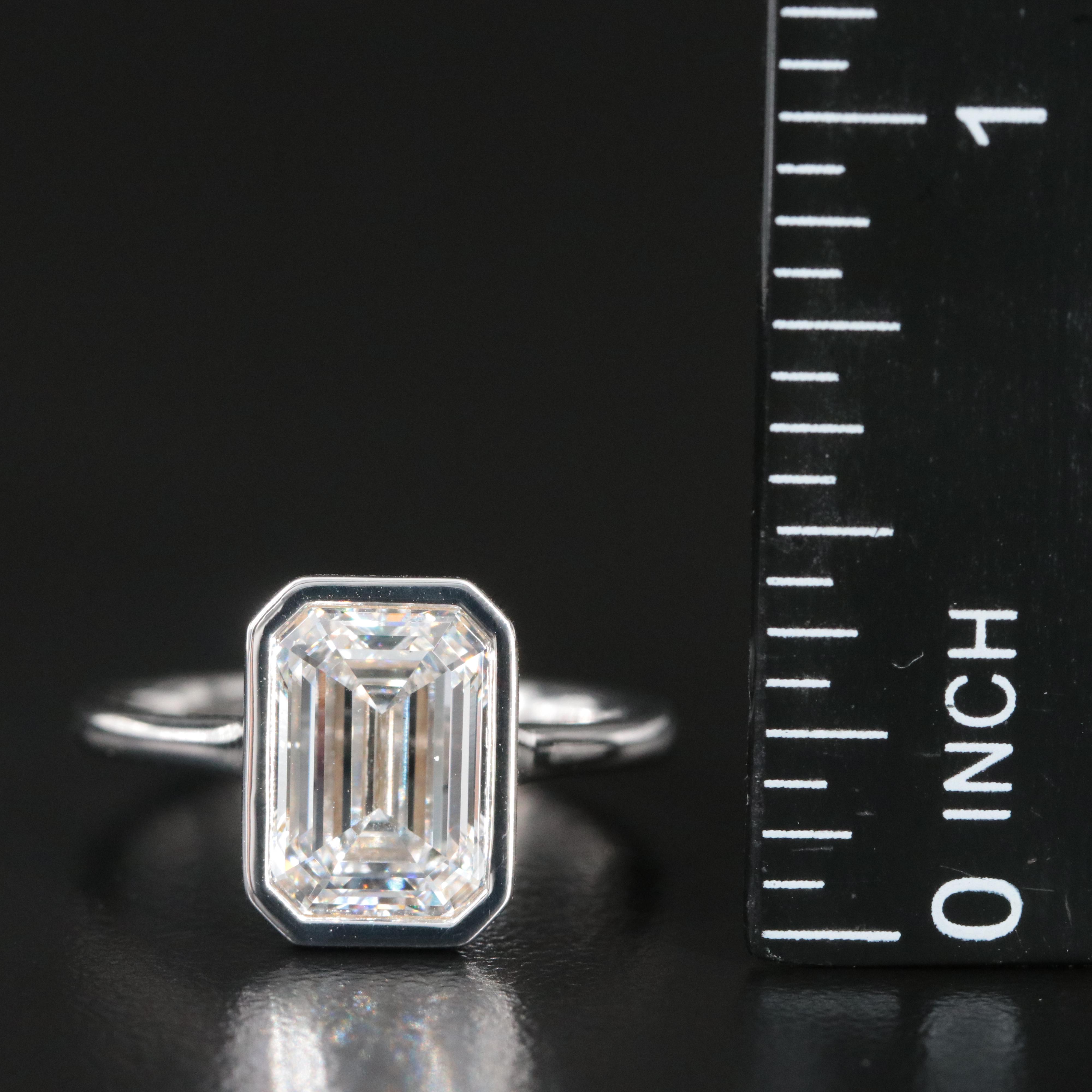18K 2.74 CT Lab Grown Diamond Solitaire Ring