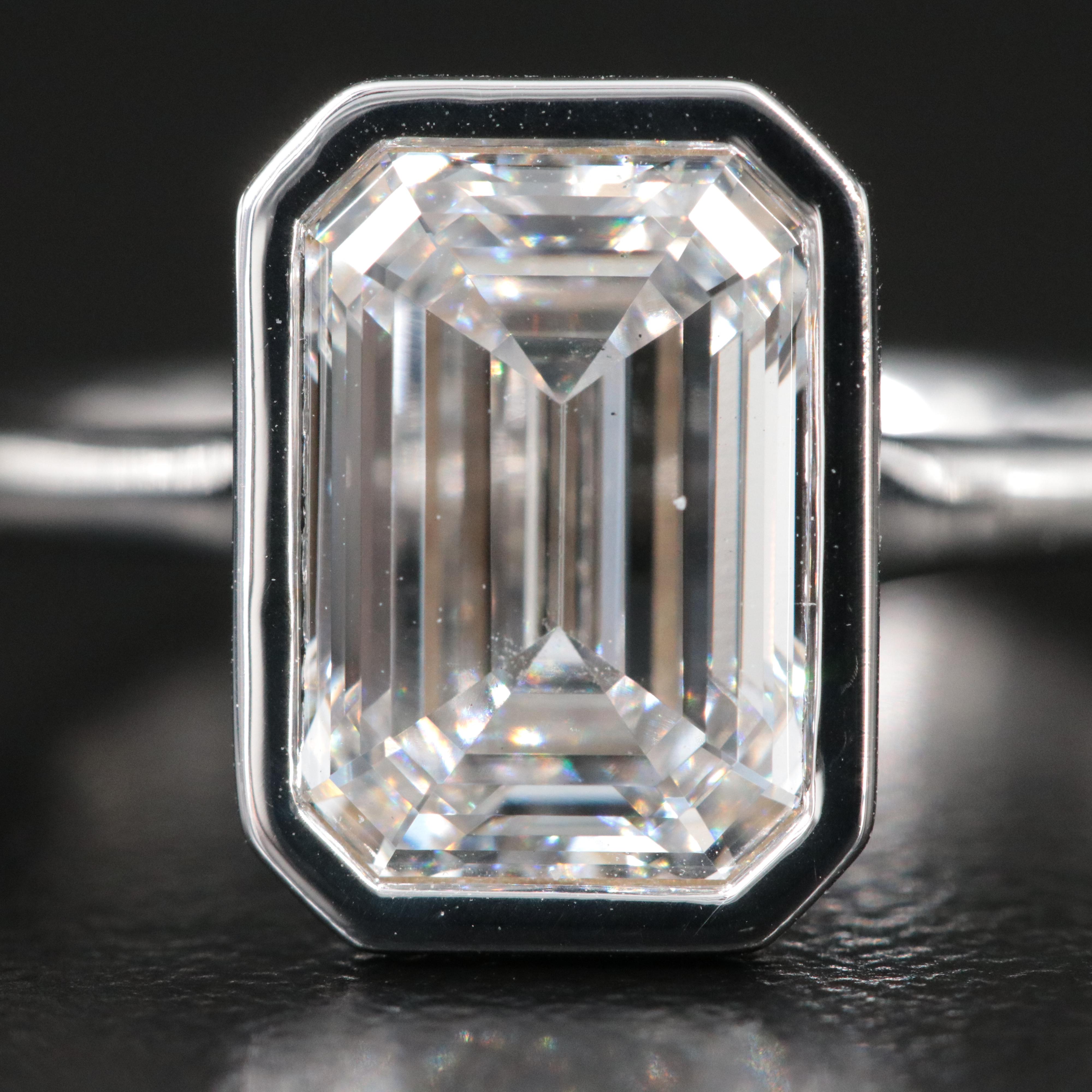 18K 2.74 CT Lab Grown Diamond Solitaire Ring