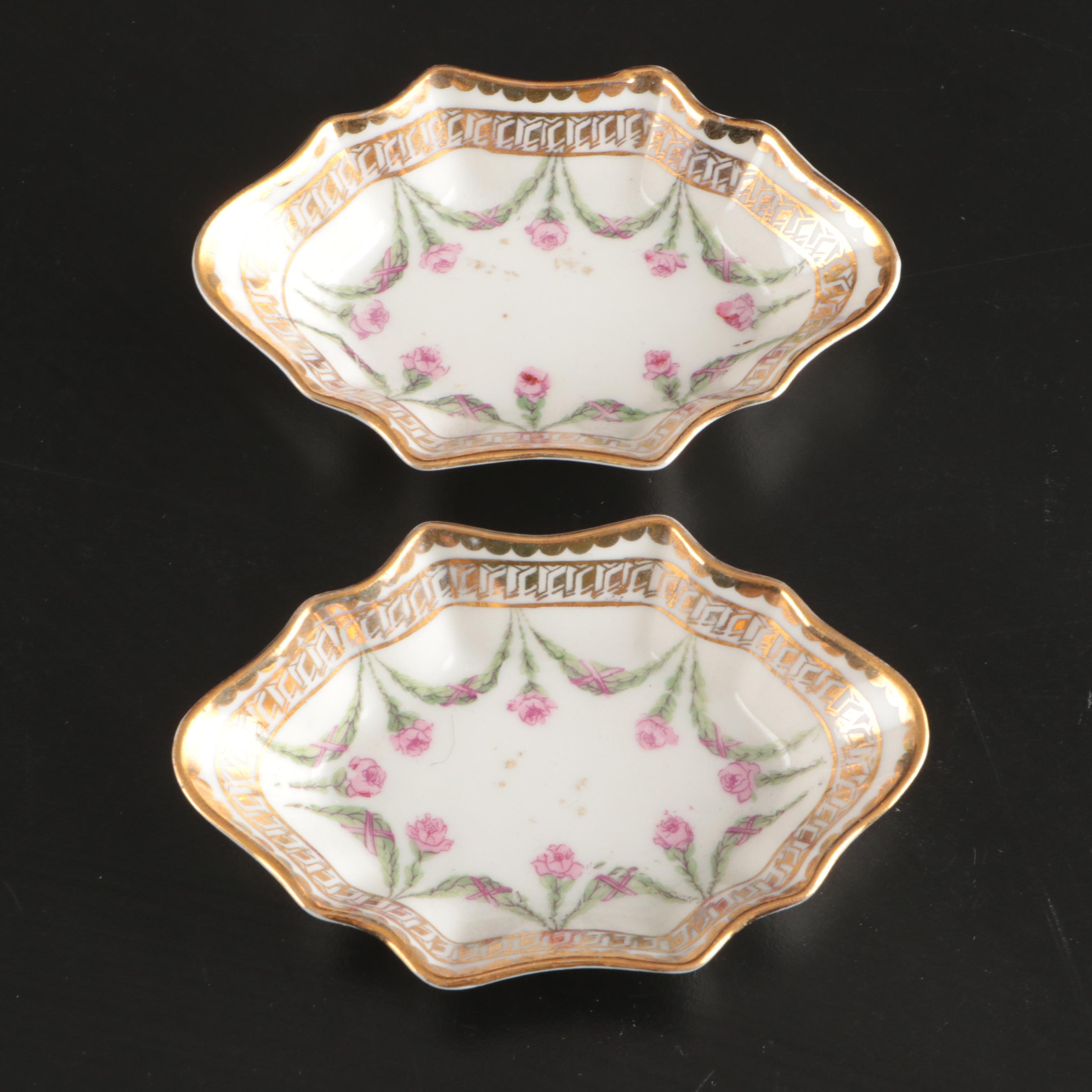 Belleek and Japanese Hand-Painted Berry Bowls with Other Ceramic Serveware