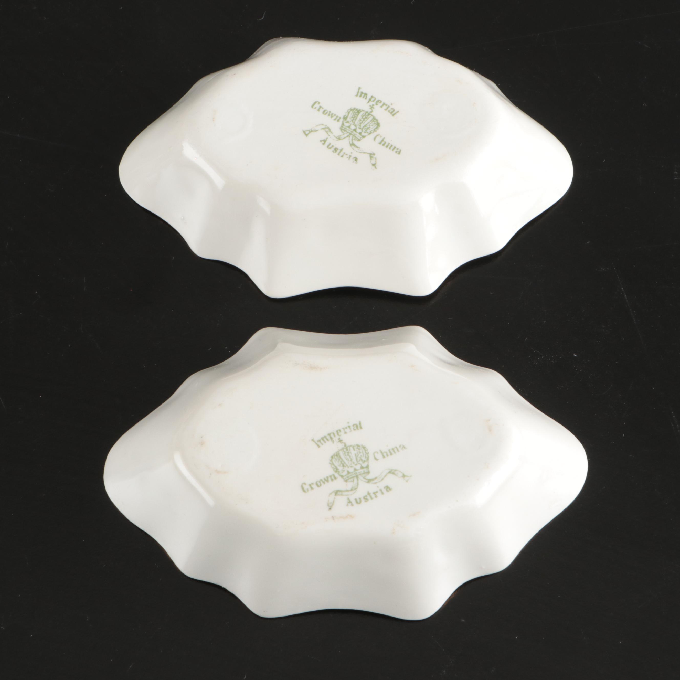 Belleek and Japanese Hand-Painted Berry Bowls with Other Ceramic Serveware