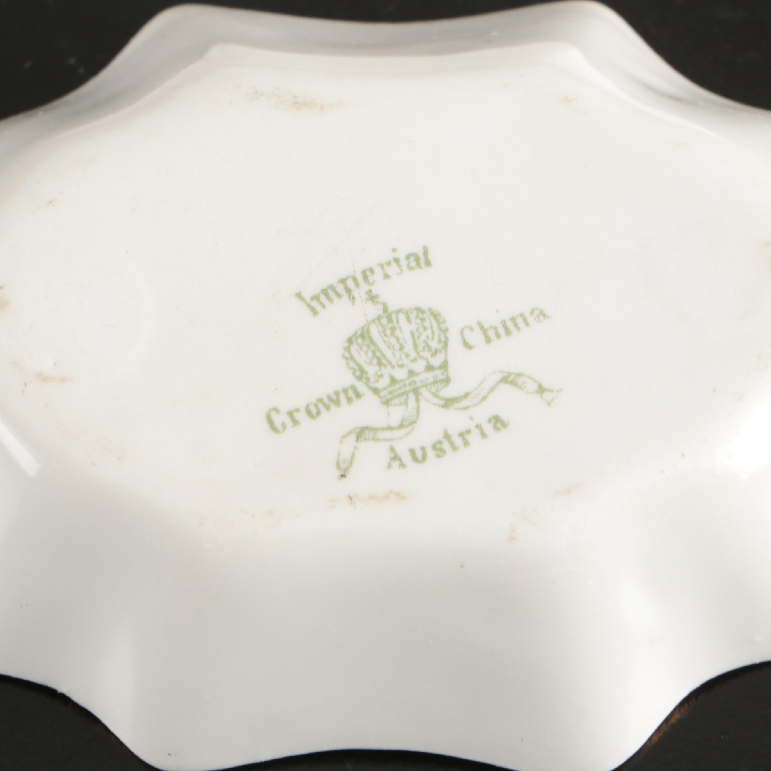 Belleek and Japanese Hand-Painted Berry Bowls with Other Ceramic Serveware