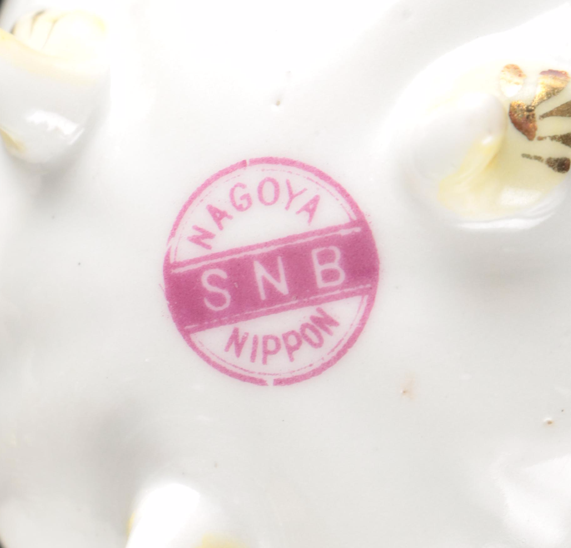 Belleek and Japanese Hand-Painted Berry Bowls with Other Ceramic Serveware