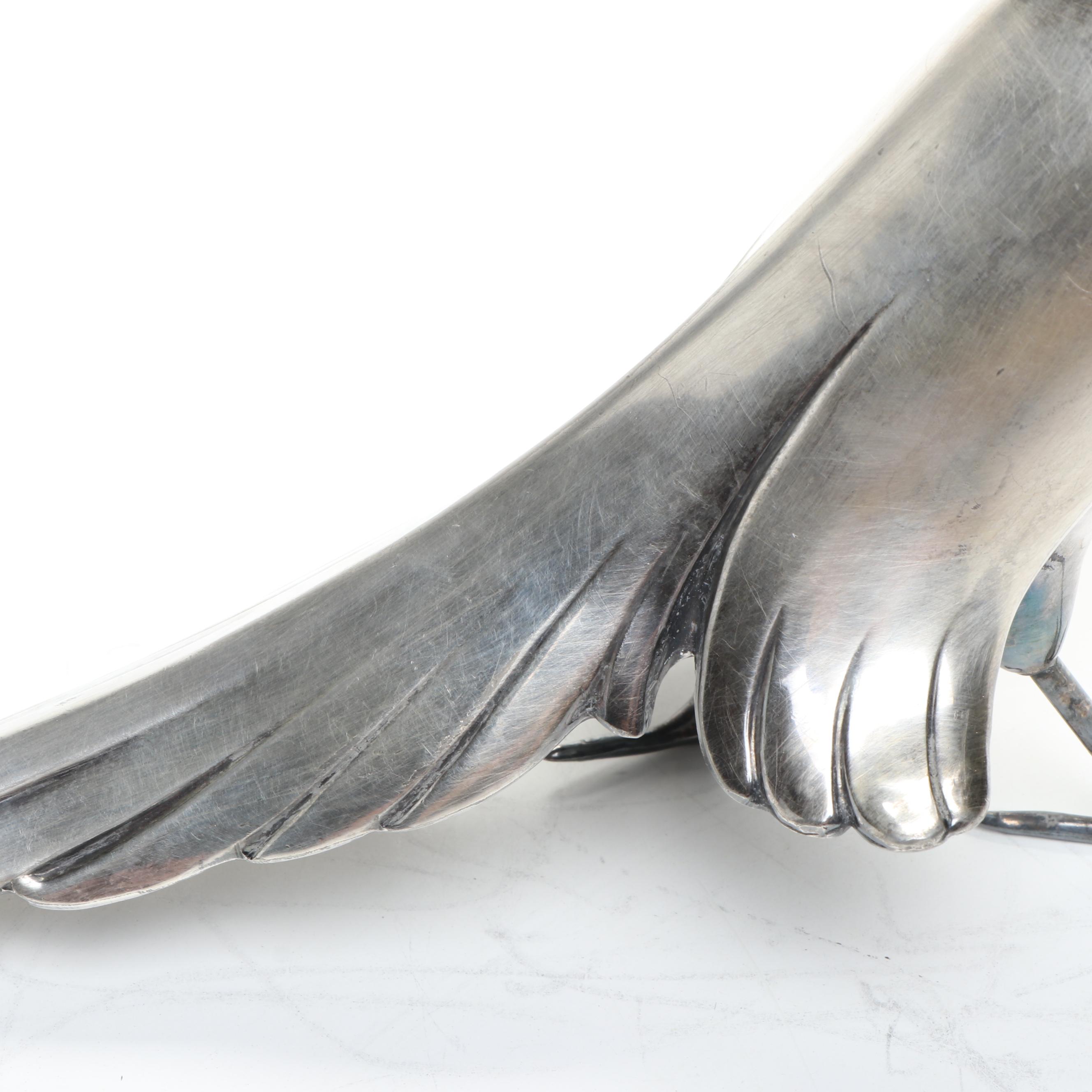 Weidlich Brothers Silver Plate Peacocks with Wilcox Serving Tray