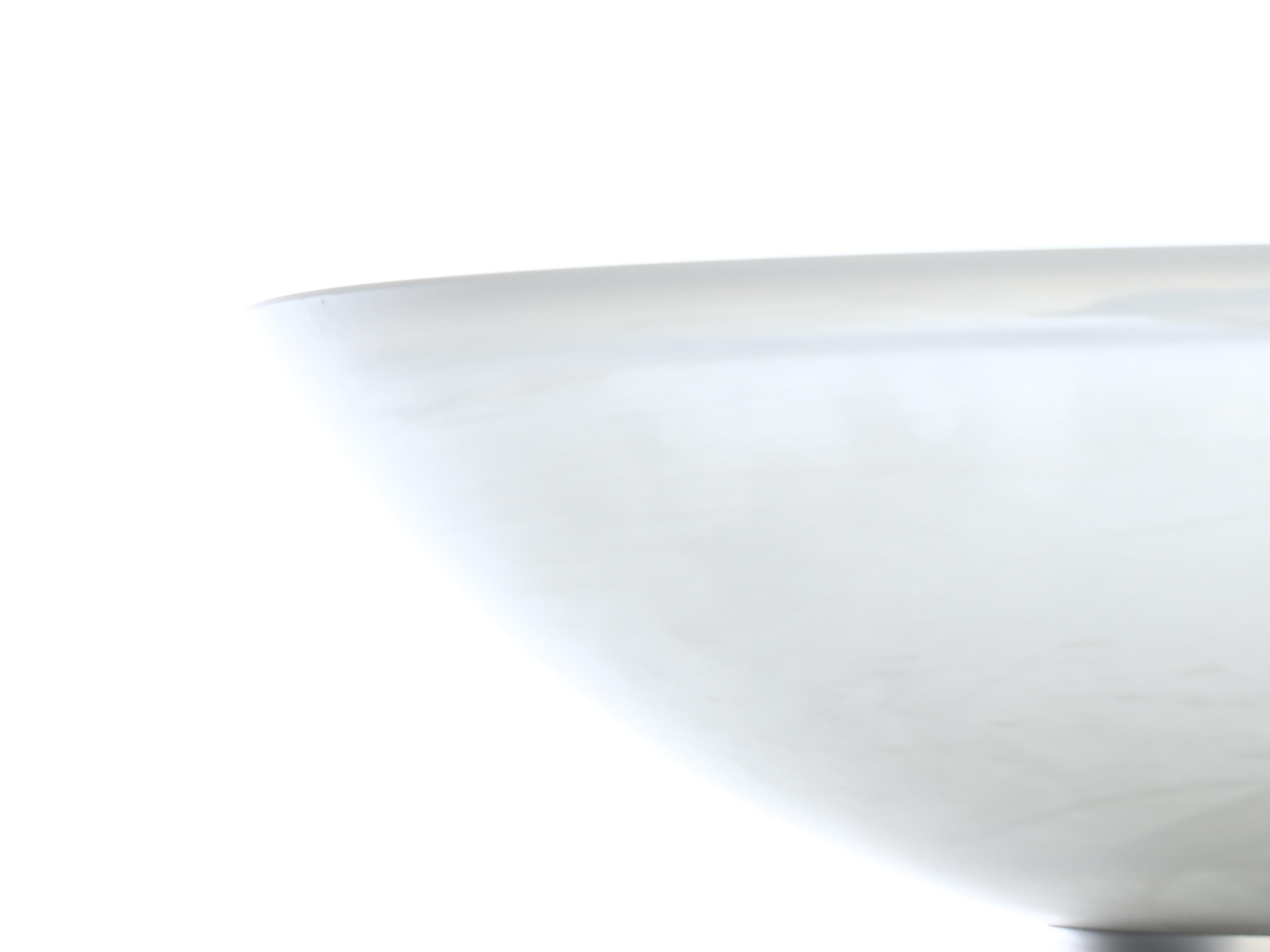 Deco Revival Style Brushed Brass, Steel & Satin Glass Torchiere Floor Lamp