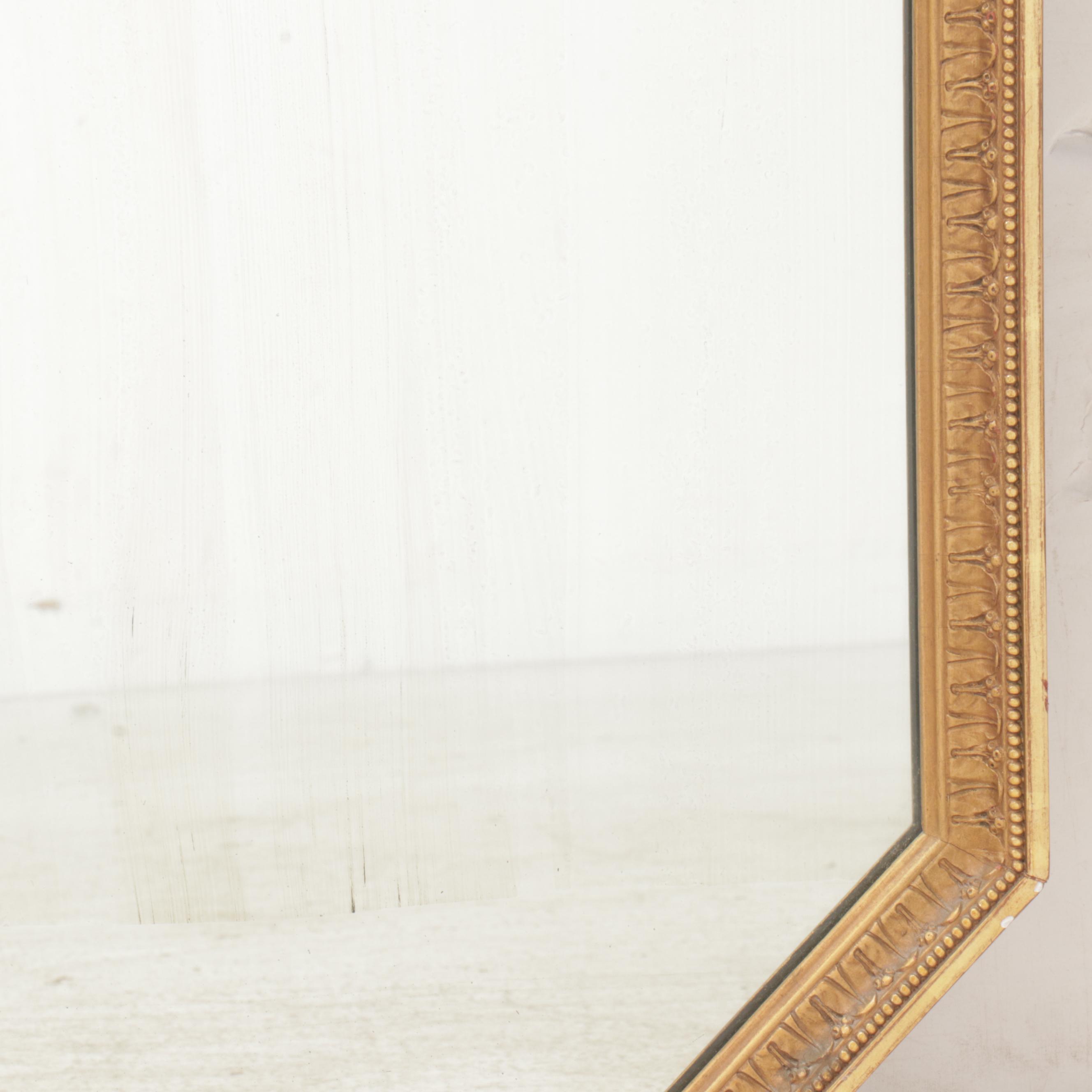 Empire Style Giltwood and Gesso Wall Mirror