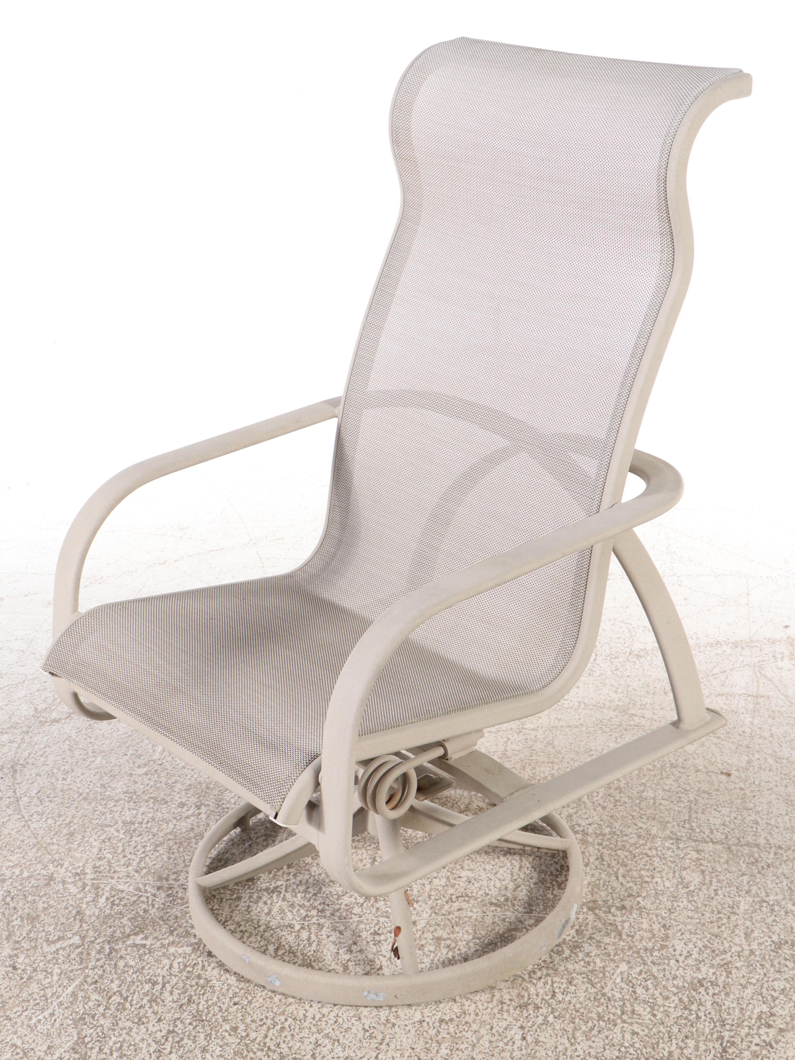 Tropitone Aluminum Framed Patio Table, Chairs, and Ottomans