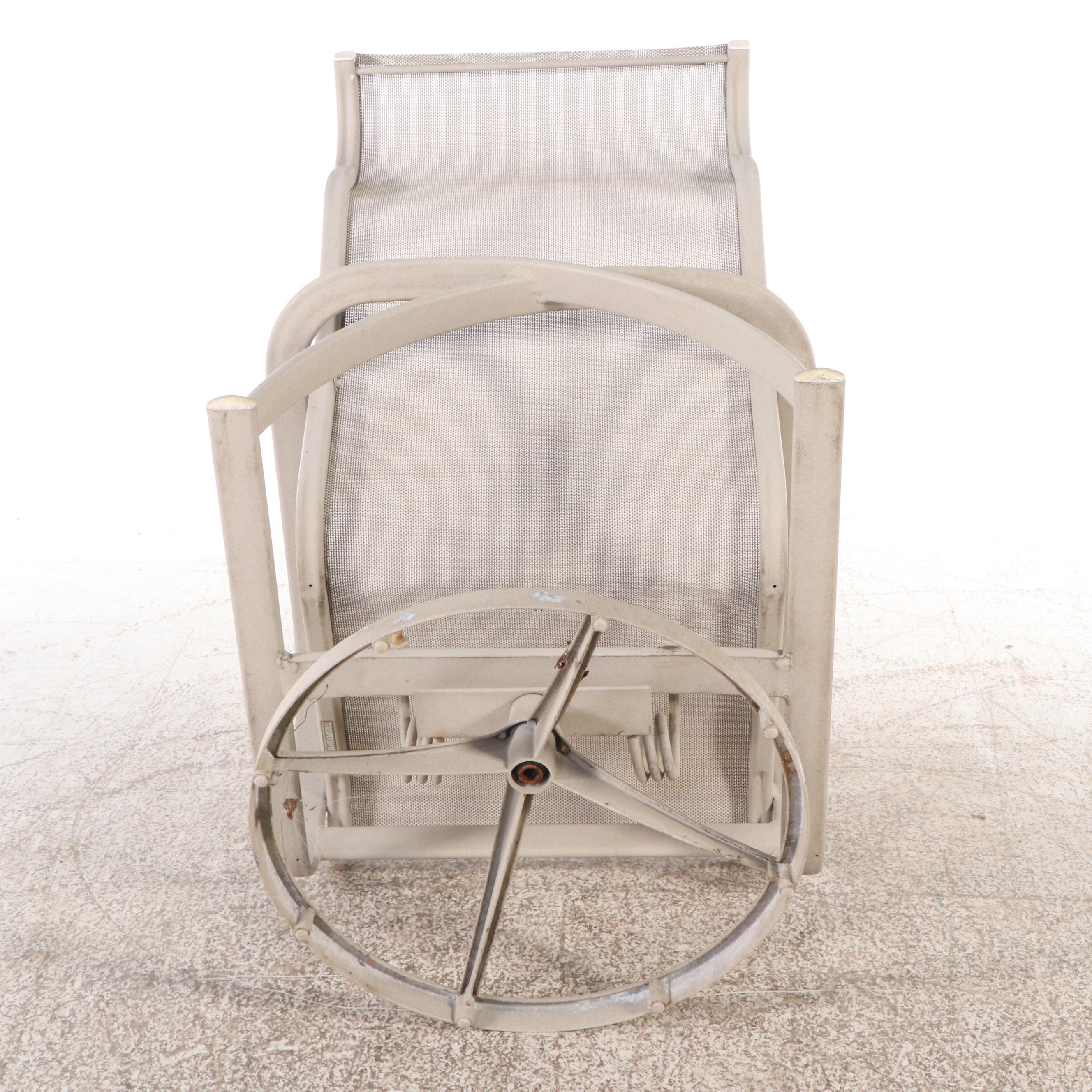 Tropitone Aluminum Framed Patio Table, Chairs, and Ottomans