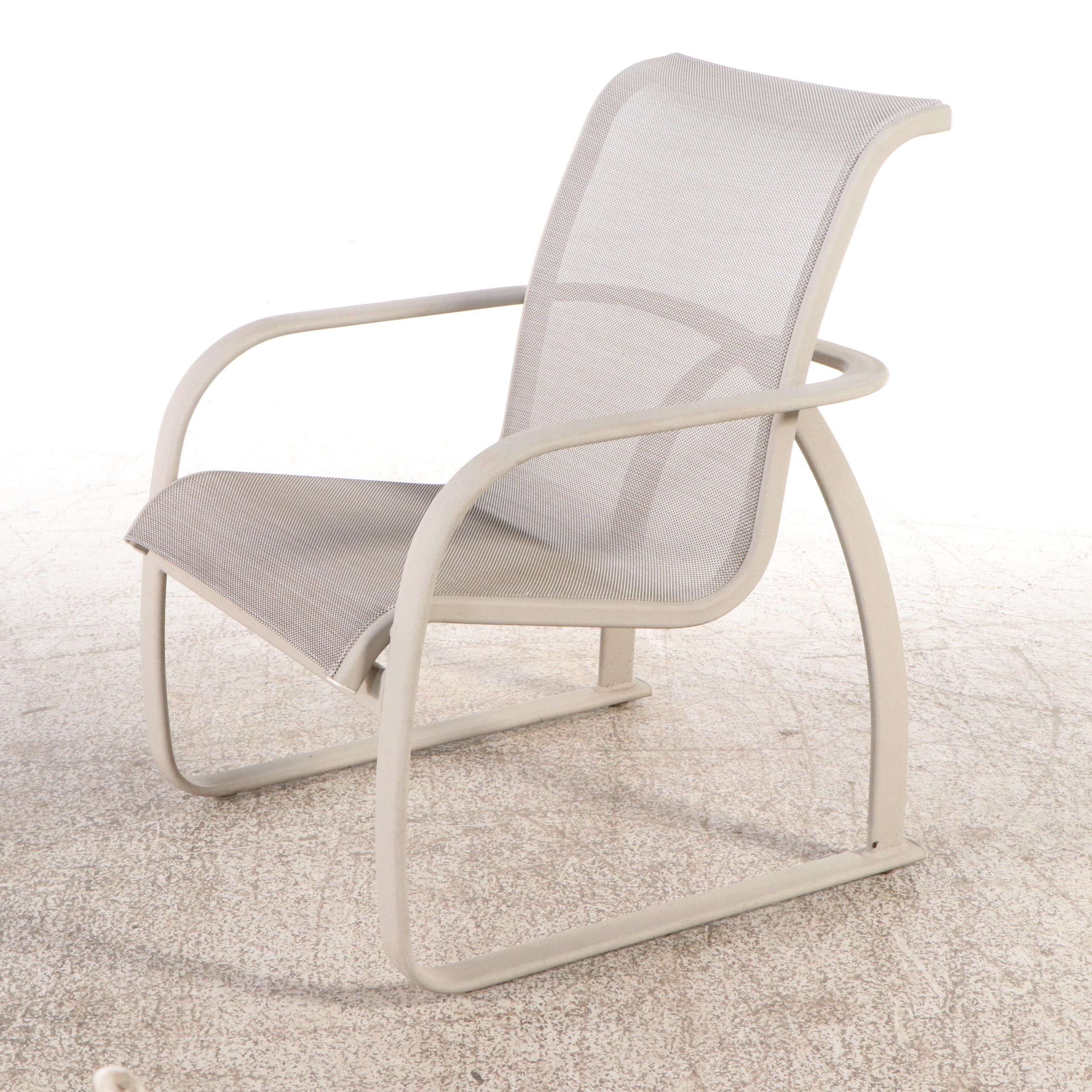 Tropitone Aluminum Framed Patio Table, Chairs, and Ottomans