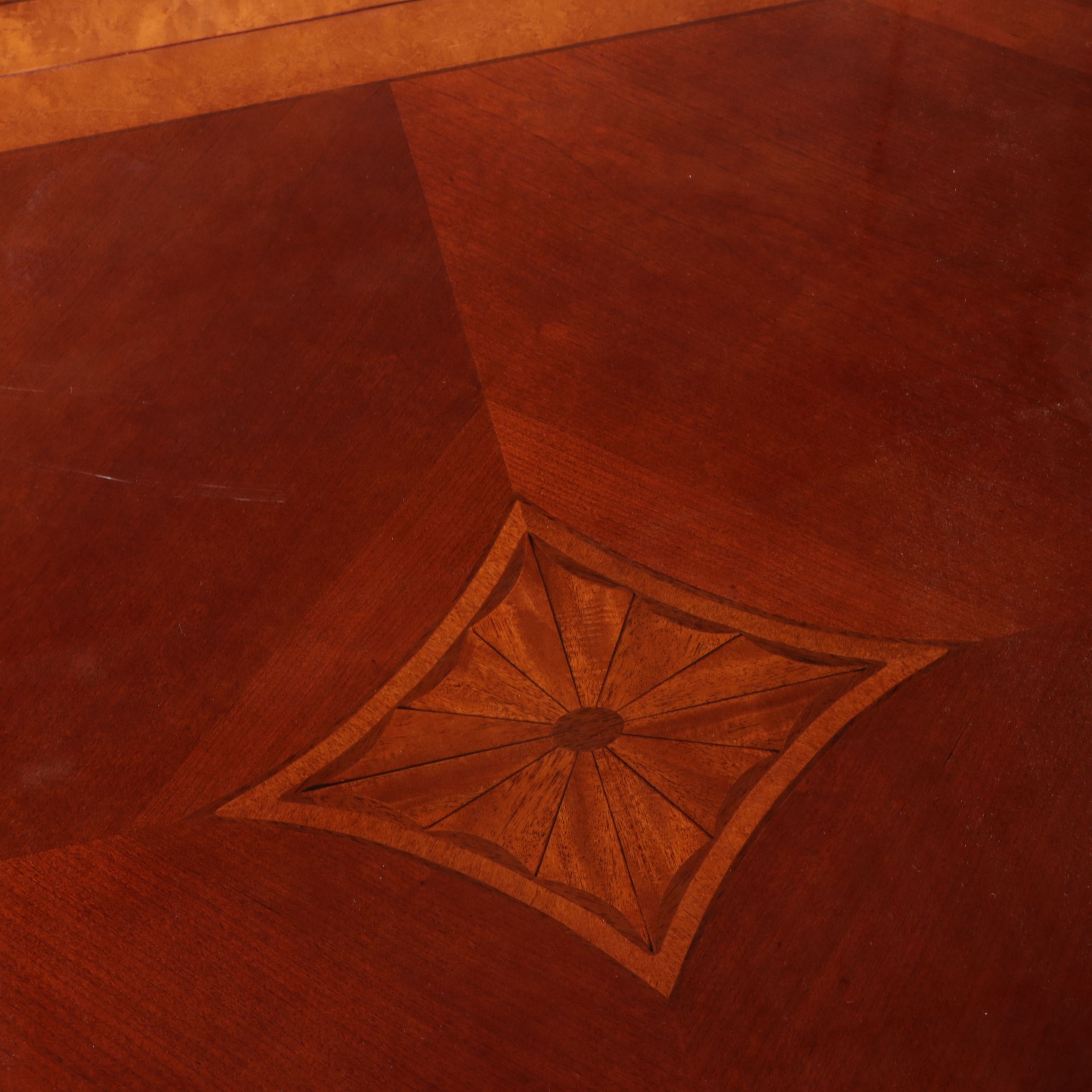 Nine Piece Dining Set Sheraton Style Marquetry Inlaid Dining Set