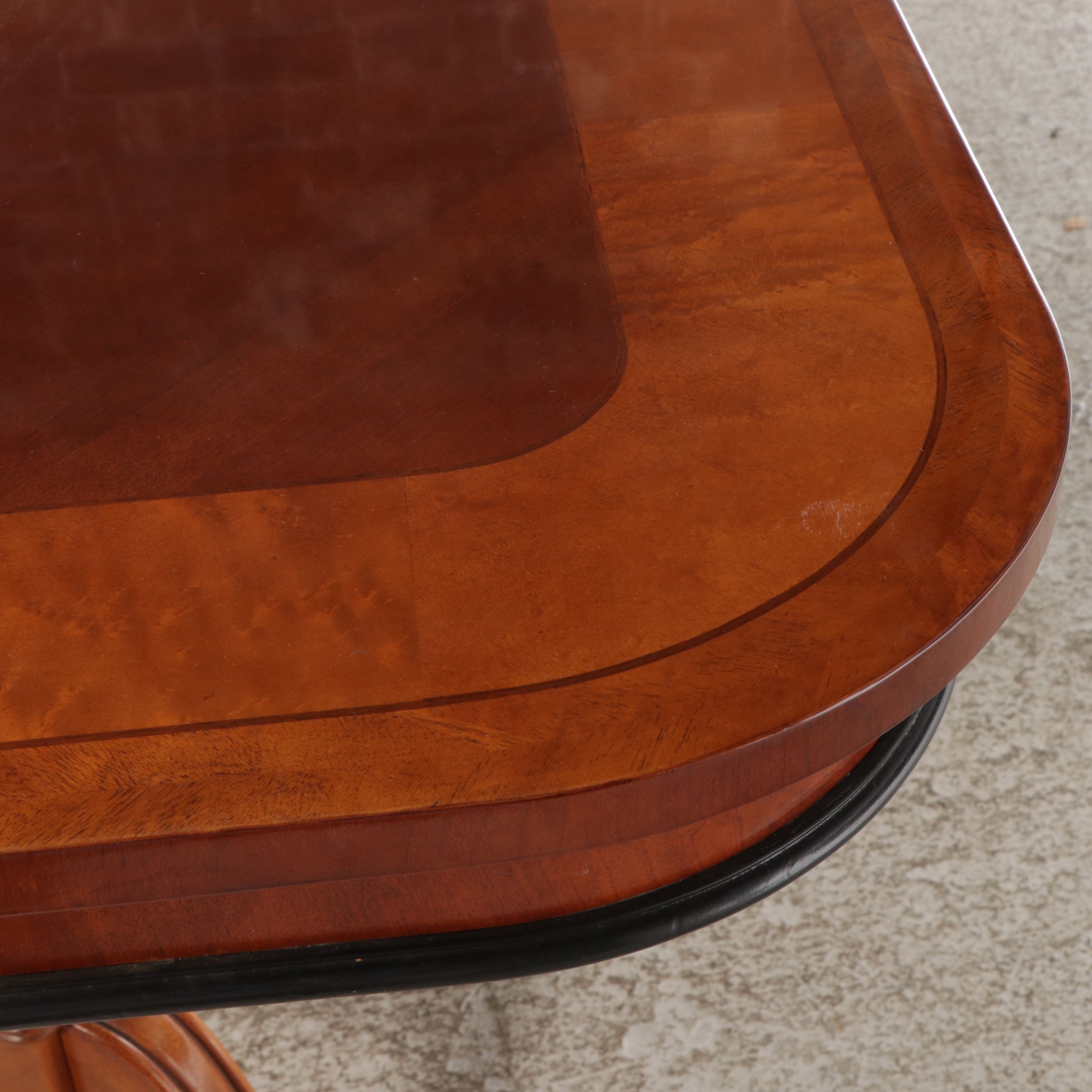 Nine Piece Dining Set Sheraton Style Marquetry Inlaid Dining Set