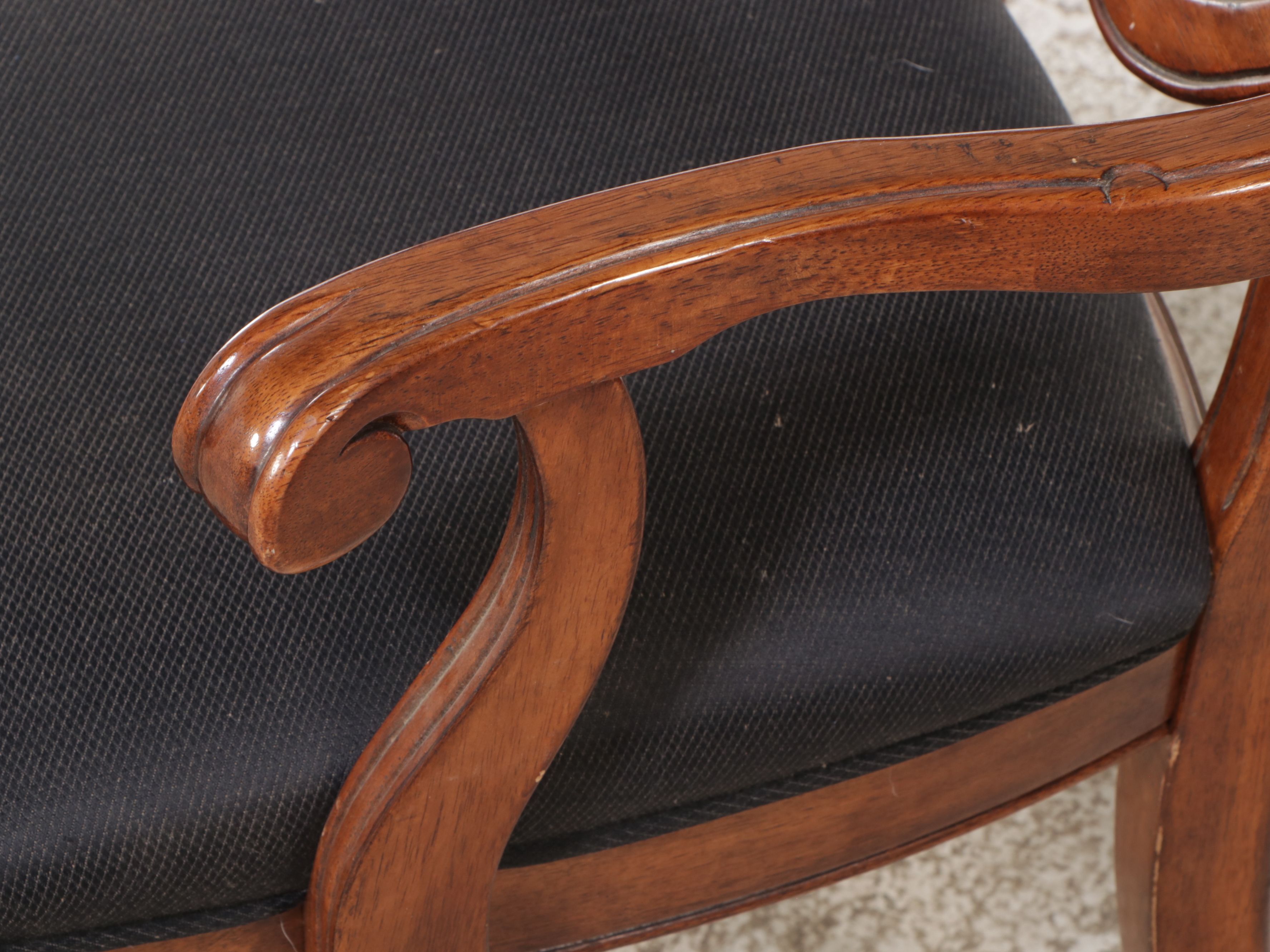 Nine Piece Dining Set Sheraton Style Marquetry Inlaid Dining Set